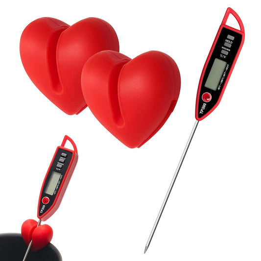 2+1Pcs Thermometer Pot Clip Holder, Windspeed Candy Thermometer Pot Clip Holder for Digital Thermometer Holder for Candle Soap Jam Candy Milk Chocolate Cooking