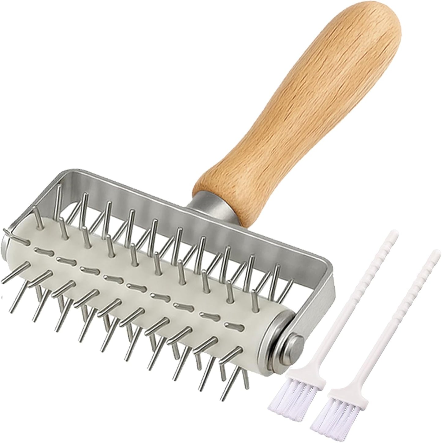 Pizza Dough Docker Roller Stainless Steel, Pin Puncher Dough Hole Maker, Docking Tool for Pizza Pie Cookie Pastry Bread