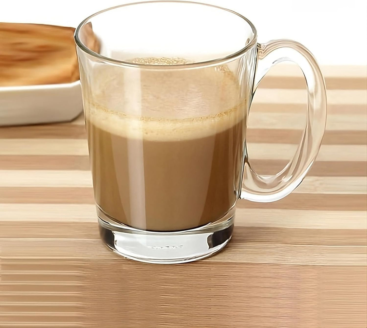 LEMONSODA Clear Large Glass Coffee Mug with Handles for Hot Beverages, Clear Mugs for Espresso, Tea, Cappucino, Latte, Juice (8.75 oz, 10.5 oz, 12 oz) (10.5 oz, Set of 48)