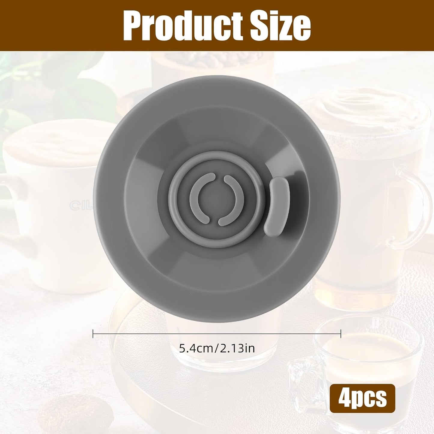 4 Pack Espresso Backflush Cleaning Disc for Brevilles Machine - 54mm Professional Silicone Blind Filter, Espresso Machine Cleaner for Brevilles Compatible with BES870XL, BES840XL, BES880 & More