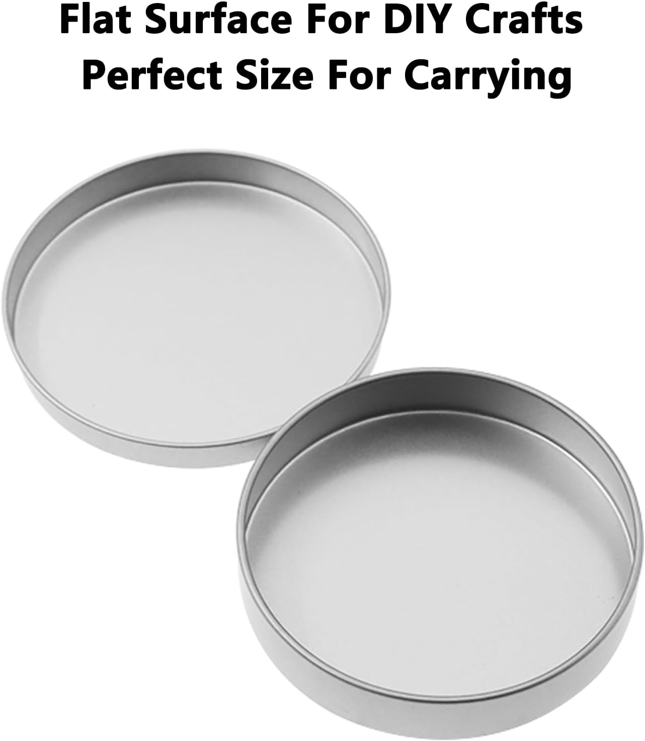 Metal Empty Boxes, Tin Boxes with Lid,Small Silver Tin Boxes,Stackable Organizer Containers,8PCS Storage Tin for Home Outdoor Active Storage Containers