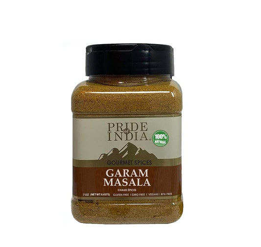 Pride of India - PACK of 6 - Garam Masala Ground 6 oz (170.097 gm) Medium Dual Sifter Bottle | Warming Spice Blend for Variety of Dishes | Flavorful Mix for Curries and Pilafs Non-Veg & Veg Dishes