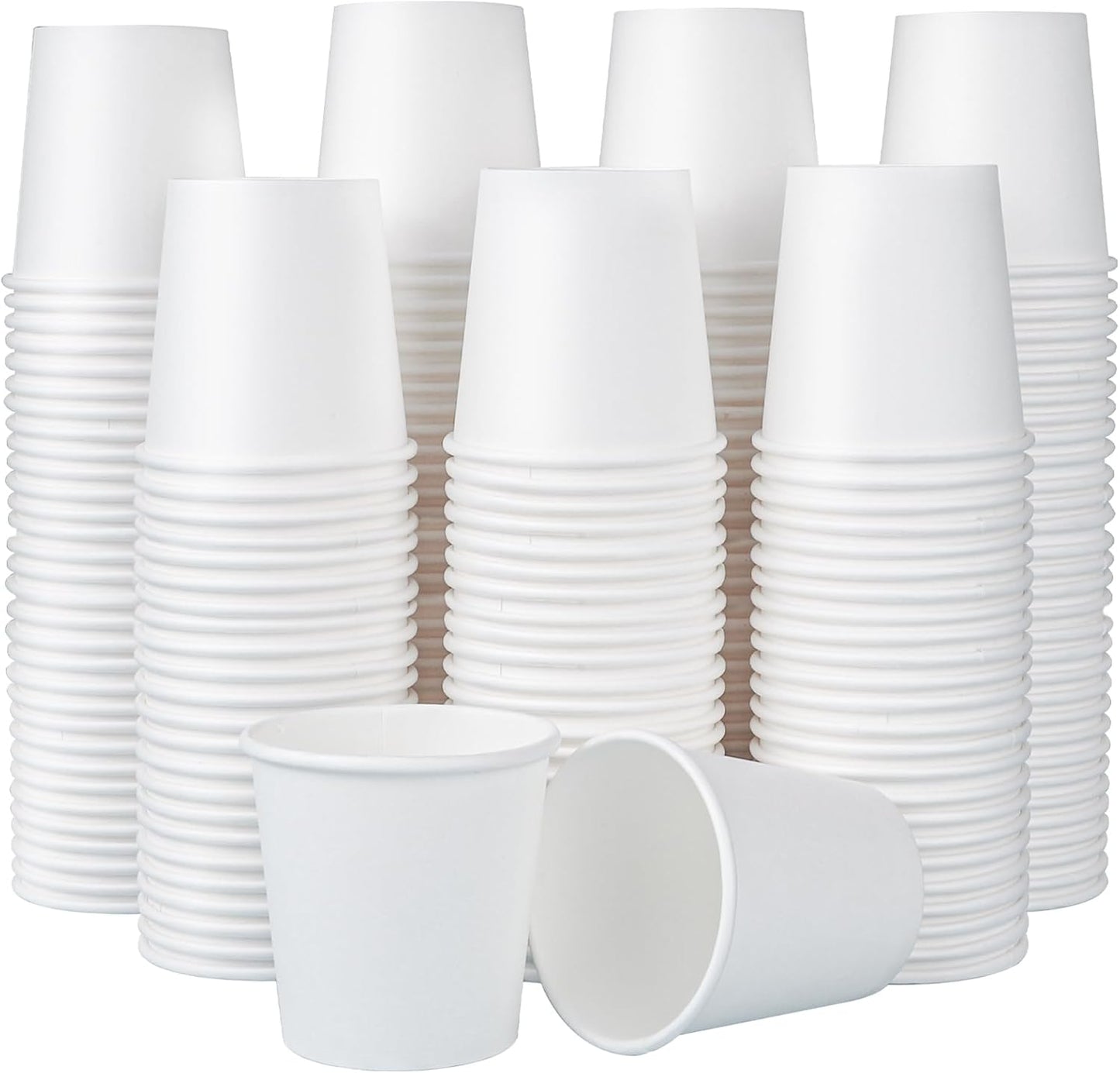 600 Pack 4 oz Paper Cups, Disposable Mini Bathroom Mouthwash Cups, Hot/Cold Drinking Cups, White Disposable Paper Cups for Bathroom, Home, Party, Office, Picnic, Travel