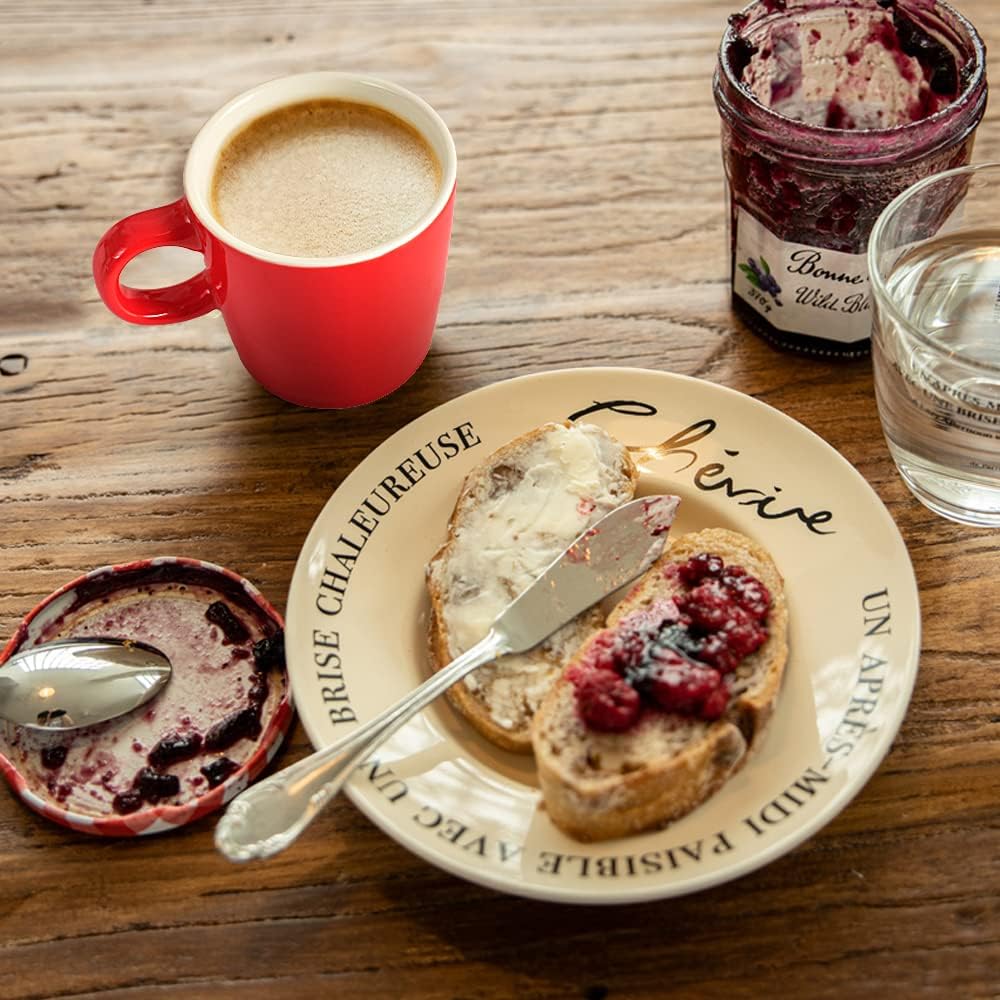 homEdge Mini Procelain Espresso Cup, 4 Ounces / 120 ml Tiny Ceramic Coffee Mugs Demitasse for Espresso, Tea- Set of 6, Red