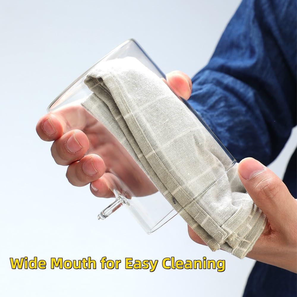 4 Pack Overnight Oats Glass Containers with Lids and Spoons, 17 OZ Glass Jars with Spoons and Lids for Loose Tea, Meal Prep Jars with Bamboo Cover for Chia Pudding, Yogurt