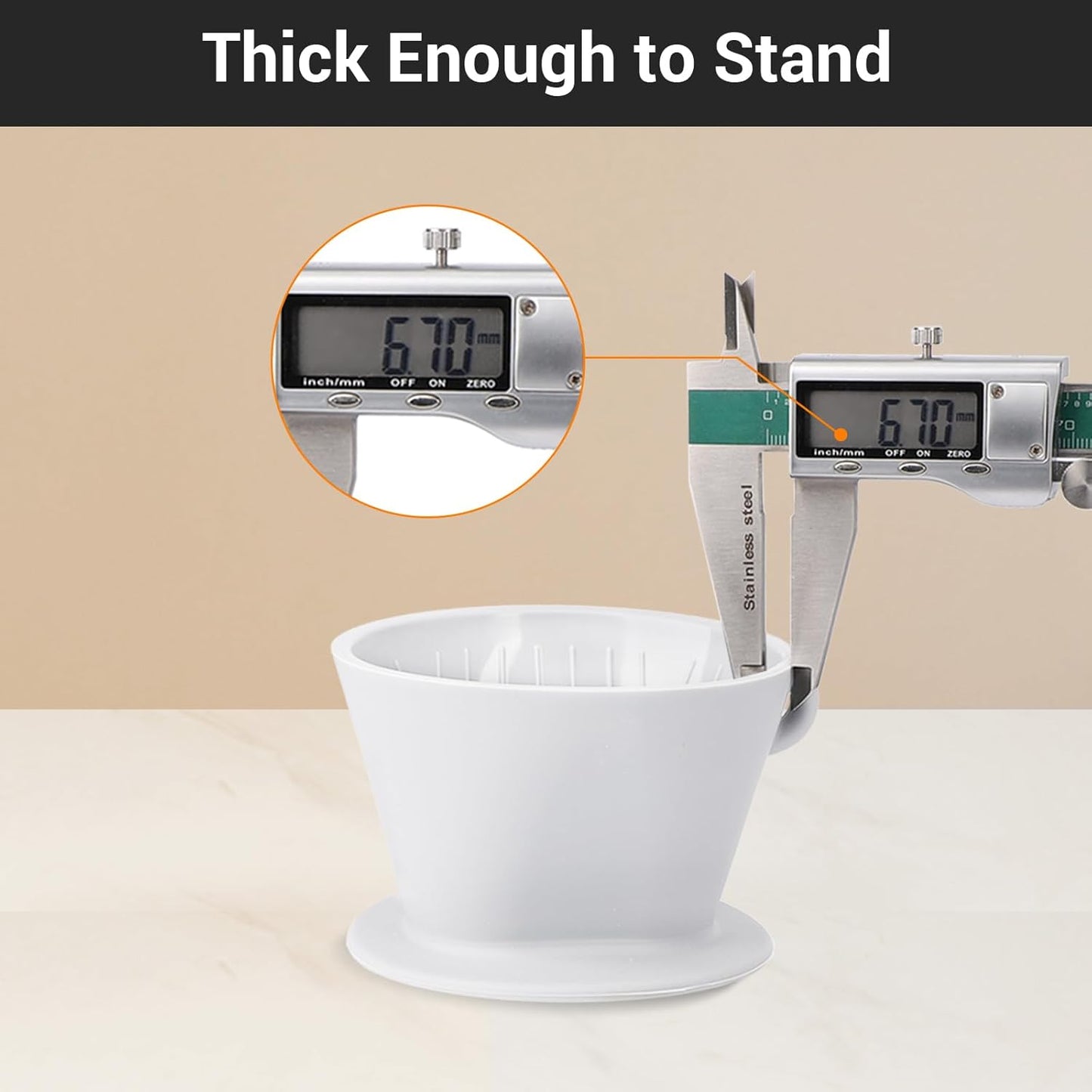 Segarty Camping Pour Over Coffee Maker, White Collapsible Silicone Coffee Dripper Single Cup with Storage Bag, Cone Filter Drip Holder, Slow Brewer for Travel, Backpacking