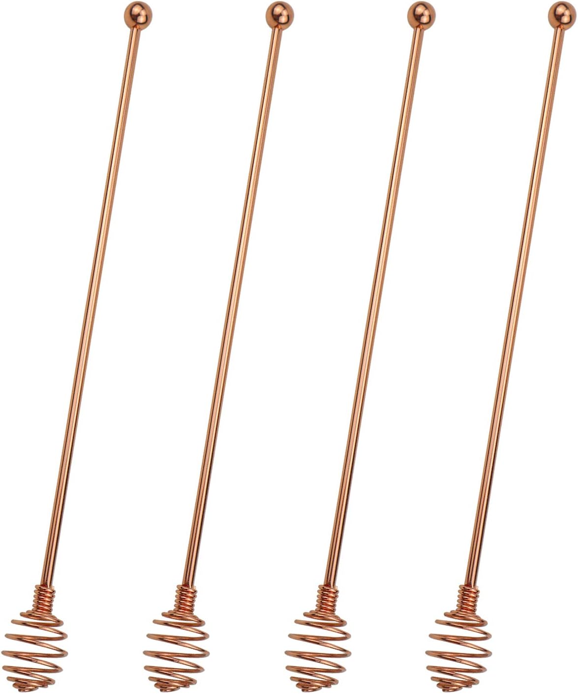 Specialty Spoons,BURLIHOME Stainless Steel Swizzle Sticks Mixing Spoon Spherical Stir Sticks For Coffee/Beverage/Cocktail/Hot Drink,Home Kitchen Party Supplies-4 Pieces.