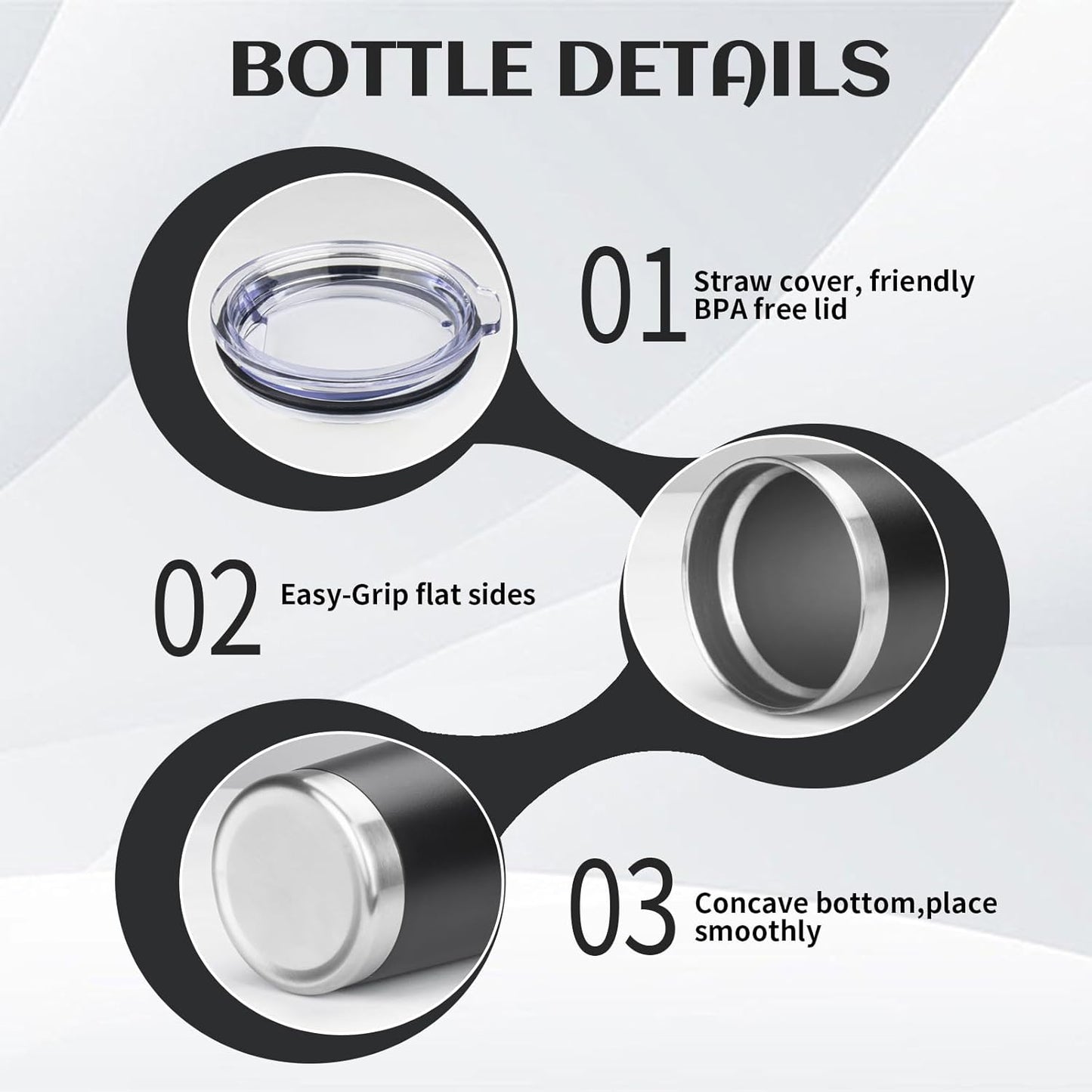 StarSpeed 20oz Tumbler Bulk with Lid, Stainless Steel Insulated Tumblers Double Wall Vacuum Insulated Travel Mug, Powder Coated Coffee Cups for Hot and Cold Drinks(Black,6)