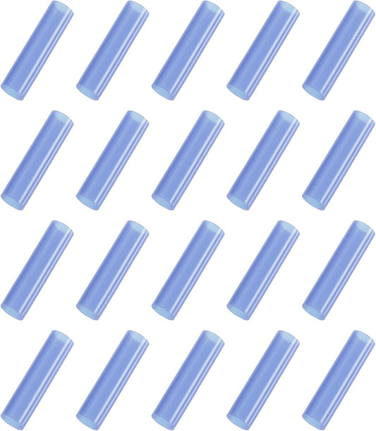 uxcell 20Pcs Silicone Straw Tips, Metal Straw Covers, Soft Reusable Straws Tips Fit for 8mm/0.31" OD Stainless Steel Straws (Blue)