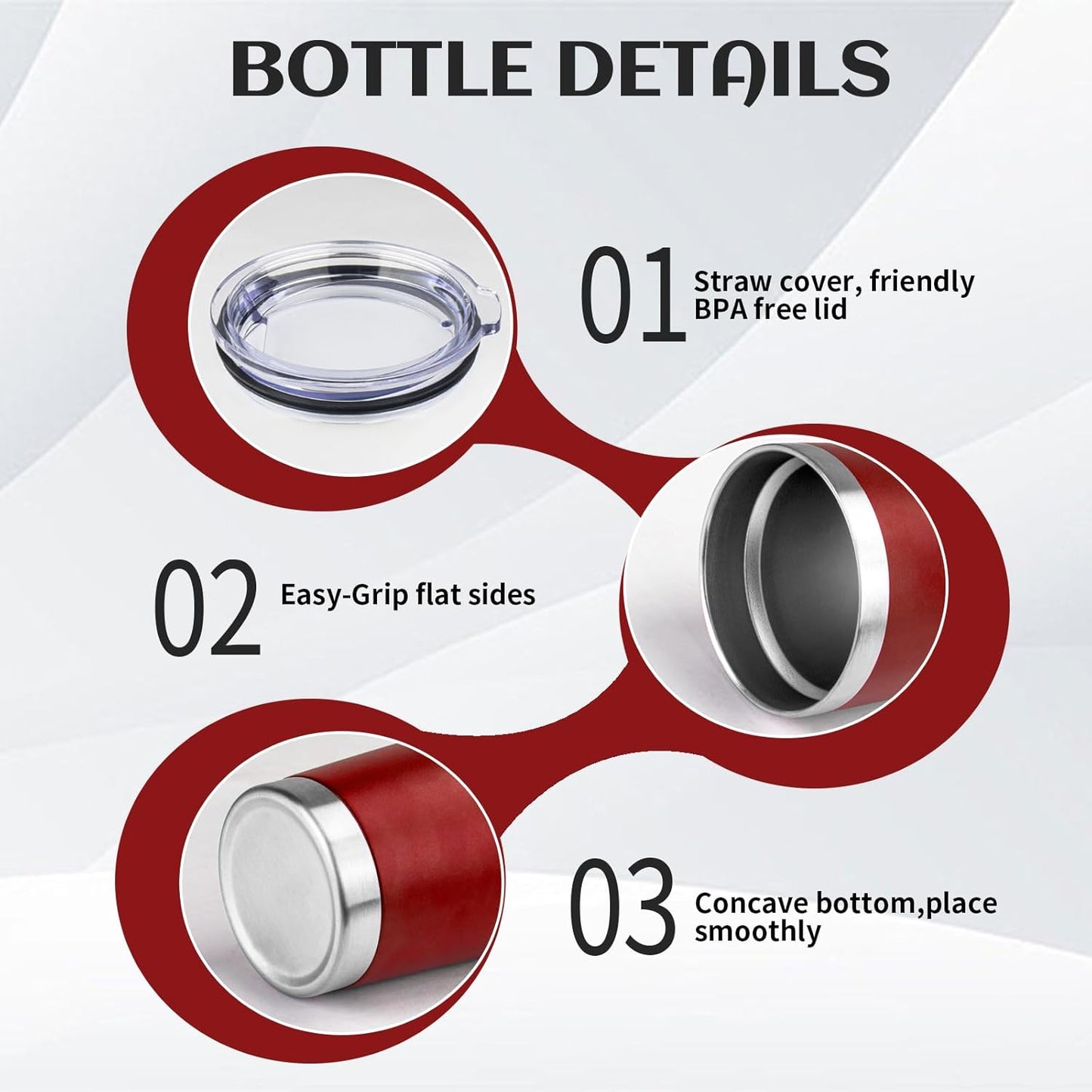 StarSpeed 20oz Tumbler Bulk with Lid, Stainless Steel Insulated Tumblers Double Wall Vacuum Insulated Travel Mug, Powder Coated Coffee Cups for Hot and Cold Drinks(Wine Red,1)