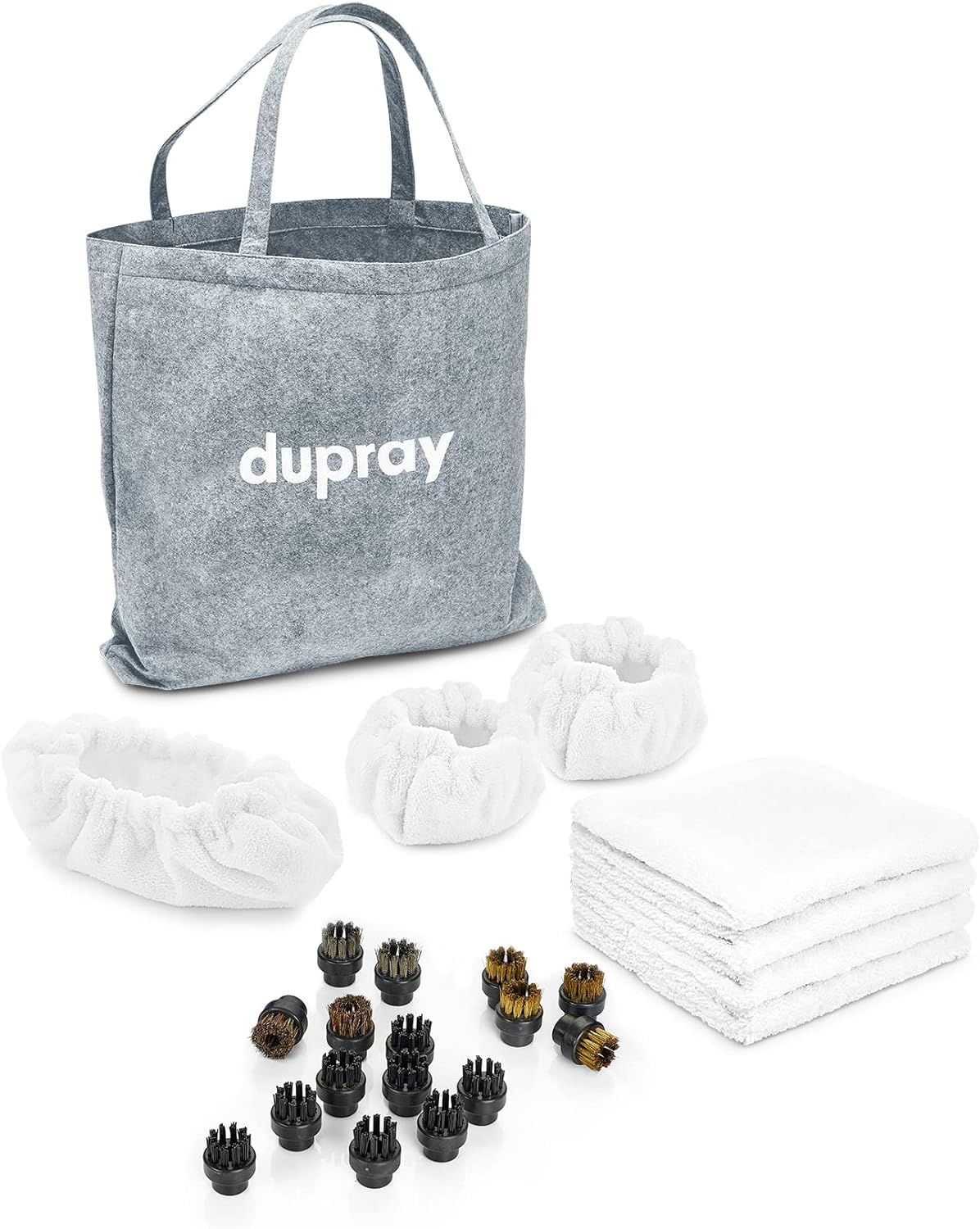 Dupray Steam Cleaning Pack Pro – 24-Piece Accessory Kit for Dupray Steam Cleaners: Versatile set includes everything needed for deep cleaning on multiple surfaces.