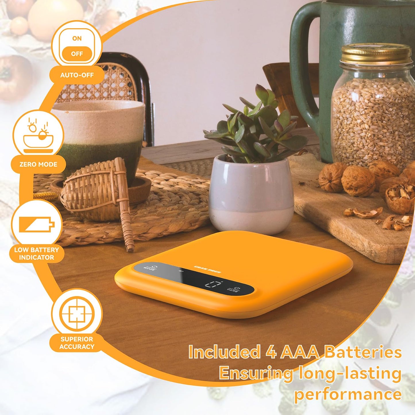 Digital Food Scale 11lb/0.01oz, Kitchen Scales Digital Weight Grams and Oz for Weight Loss, Baking and Cooking,LED Display