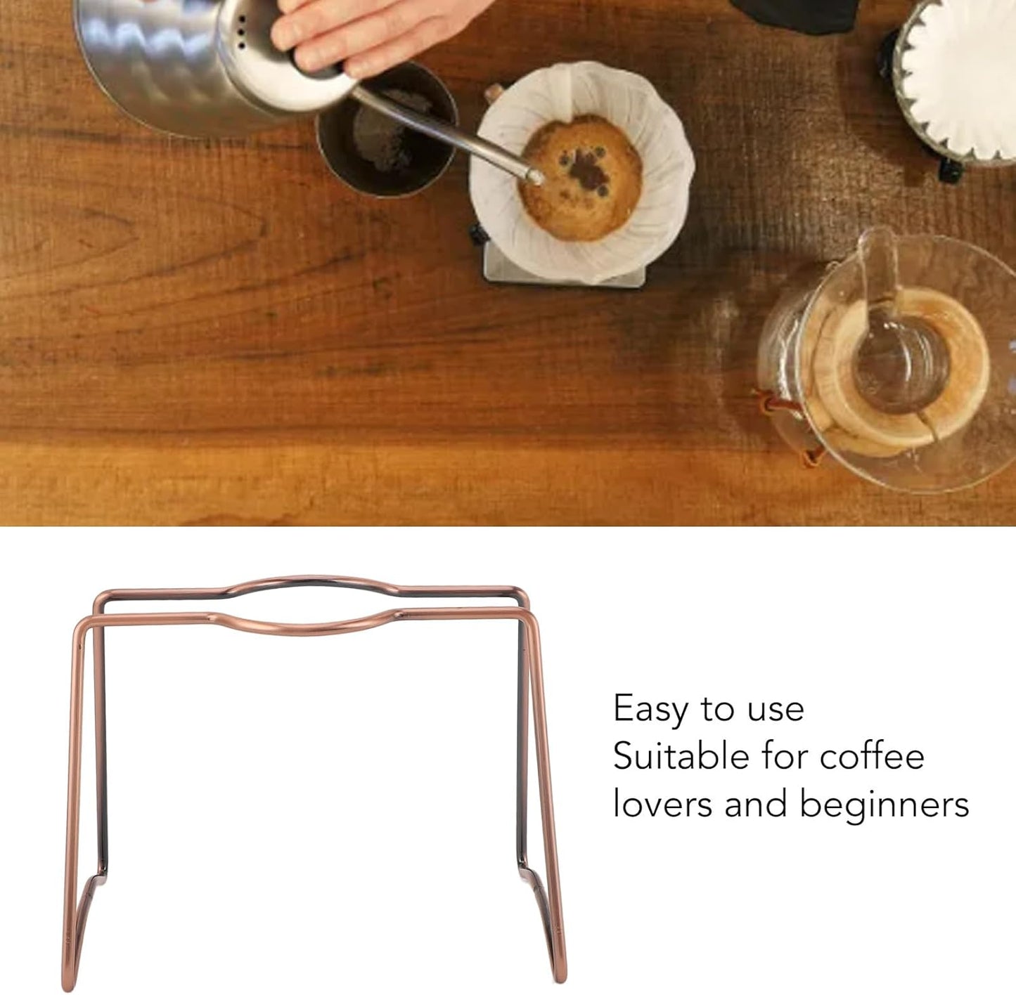 Pour Over Coffee Dripper Stand, Metal Pour Over Coffee Station Coffee Filter Holder Coffee Maker Stand for Coffee Drink Maker