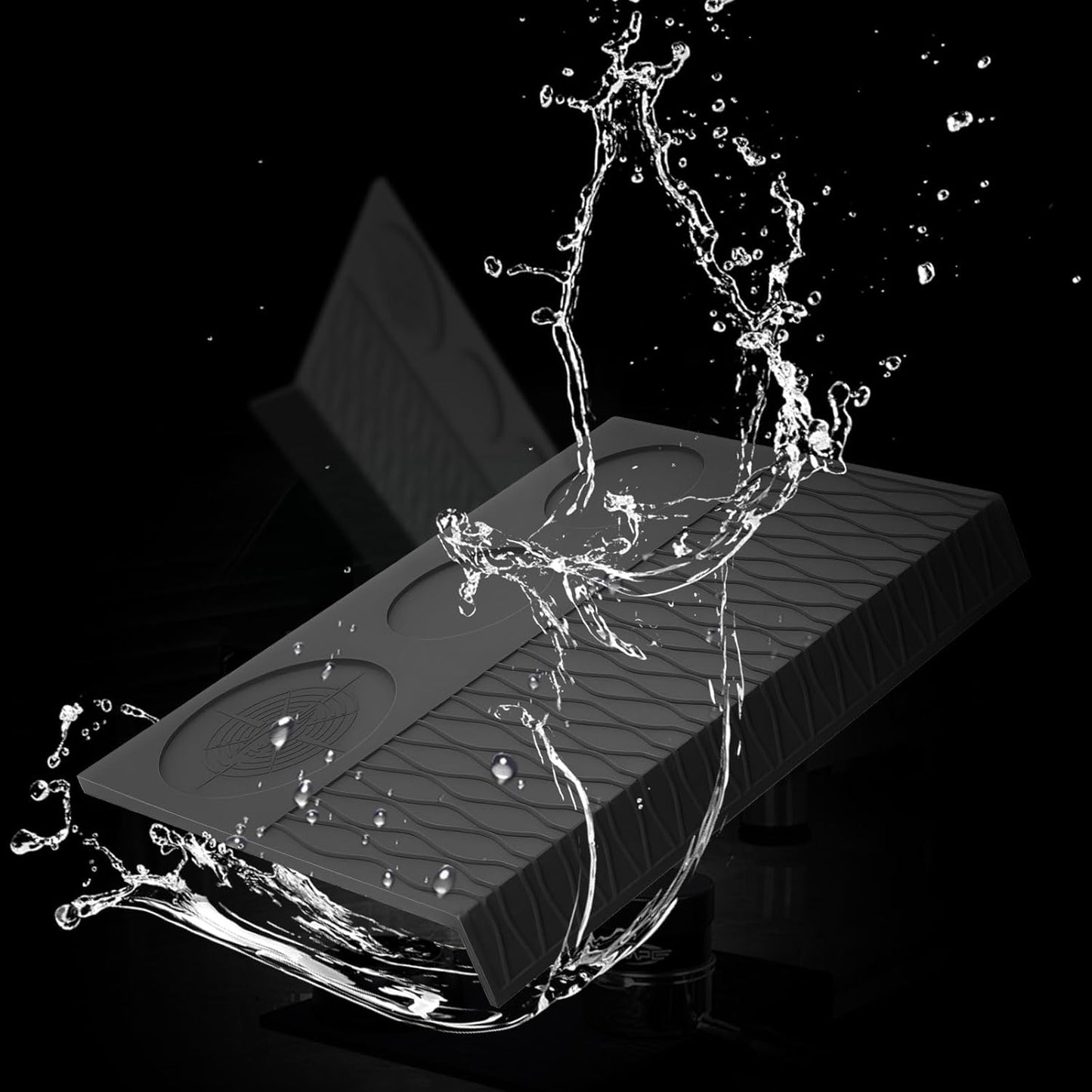 IKAPE Espresso Tamping Mat, Food Grade Silicone Coffee Tamper Mat, Portafilter Tamp Mat Espresso Accessory For Baristas, Waterproof Heat Resistant Tamping Pad Mat for Counter