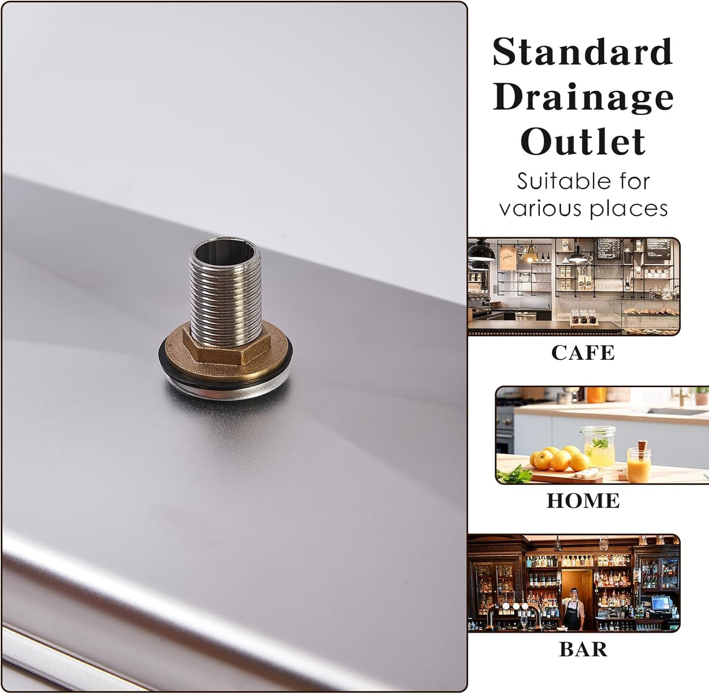 Stainless Steel Drip Tray - Perfect for Homes, Clubs, Bars, Cafes, Restaurants, Hotels, Or Commercial Use - Easy to Clean, No Drainage Required (L)