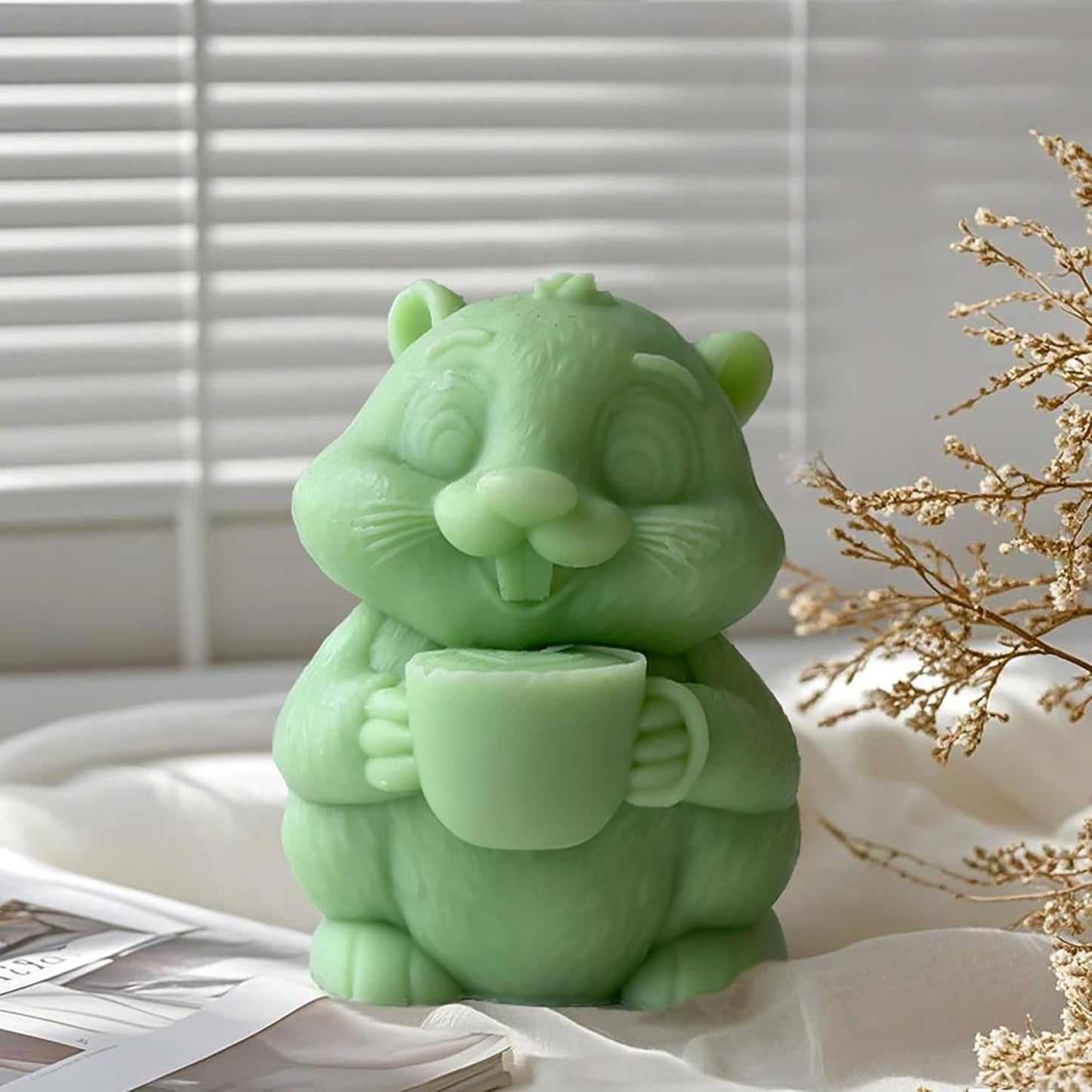 Squirrel Molds Animal Resin Mold - Resin Casting Silicone Molds for Home Decor & Candle Making Wave Spiral Mold