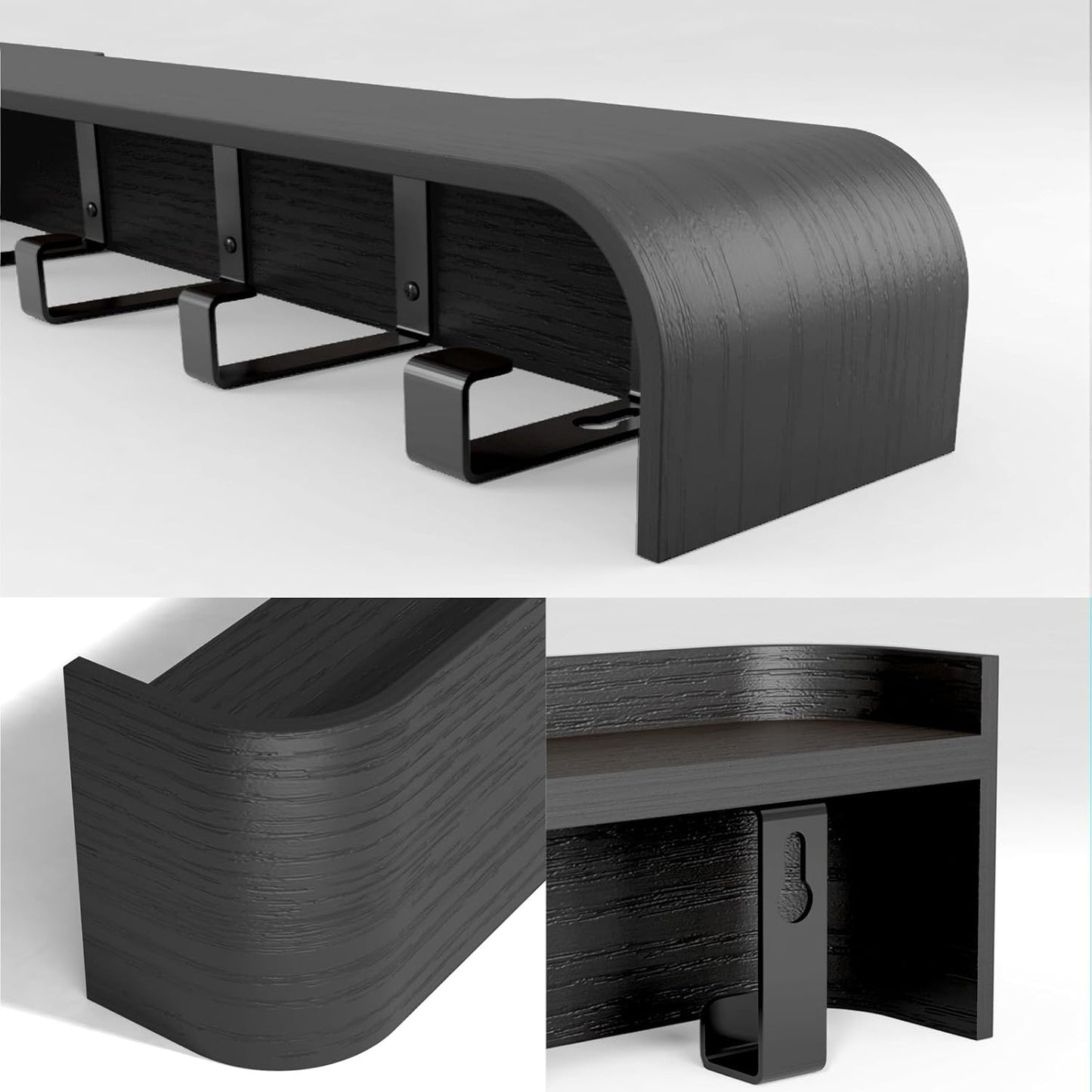 Coat Rack Wall Mount Entryway Organizer Modern Key Holder Wall Mount with Wooden Shelf Entryway Hooks for Bedroom Kitchen Hallway Bathroom for Hanging Coats Hats Bags Towels