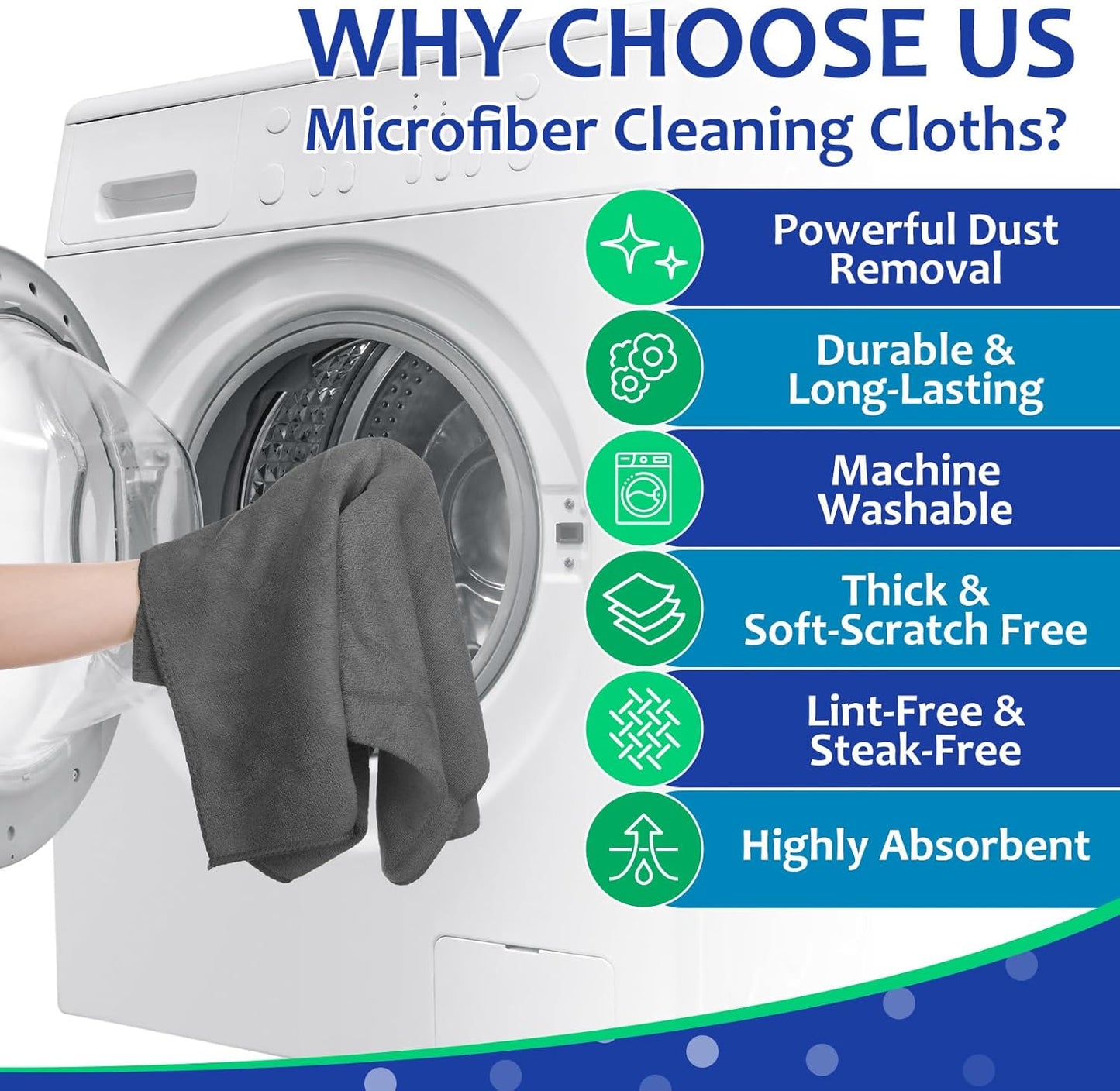 Newwiee 3 Pcs Extra Large Microfiber Cleaning Cloth 30" x 20" Washable Reusable Microfiber Towel Streak Free Lint Free Cloth for Cleaning Home Glass Office Window Bathrooms (Gray)