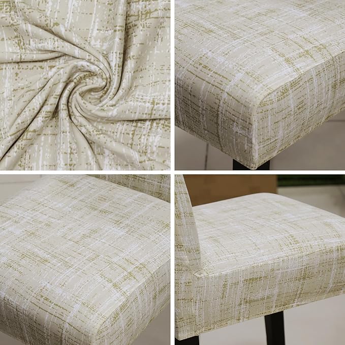 JQinHome Pattern Chair Covers Pack of 12,High Stretch Removable Washable Parsons Chair Slipcover for Home Party Hotel Wedding Ceremony (Stripe Pattern,12PCS)