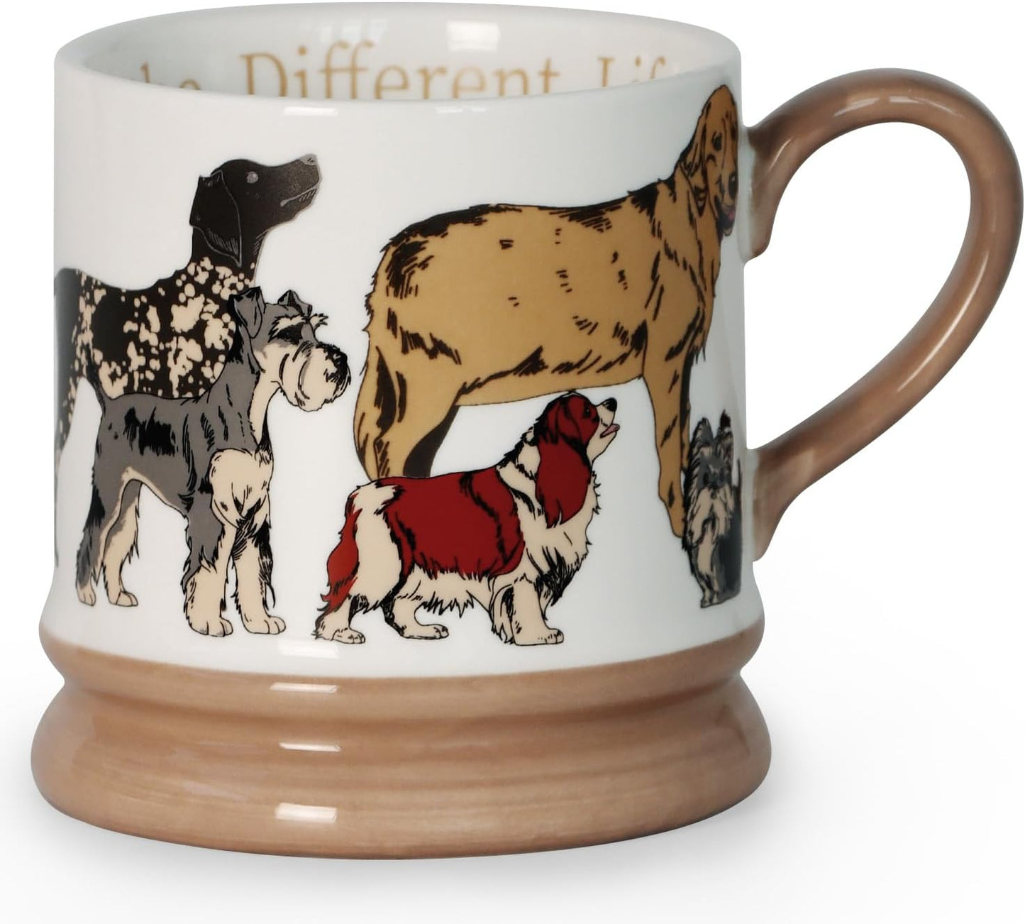 Ceramic Coffee Cappuccino Mug, 13 oz Vintage Animal Mugs Dog Cups Classical Porcelain Tea Cup, Perfect for Tea, Cocoa, Latte - Gifts for Men Woman Dad Mom