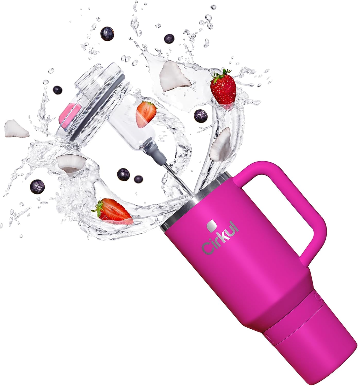 Cirkul 40oz. Brink Stainless Steel Tumbler with Handle, All-Day StrawSip™, Double-Wall Insulated