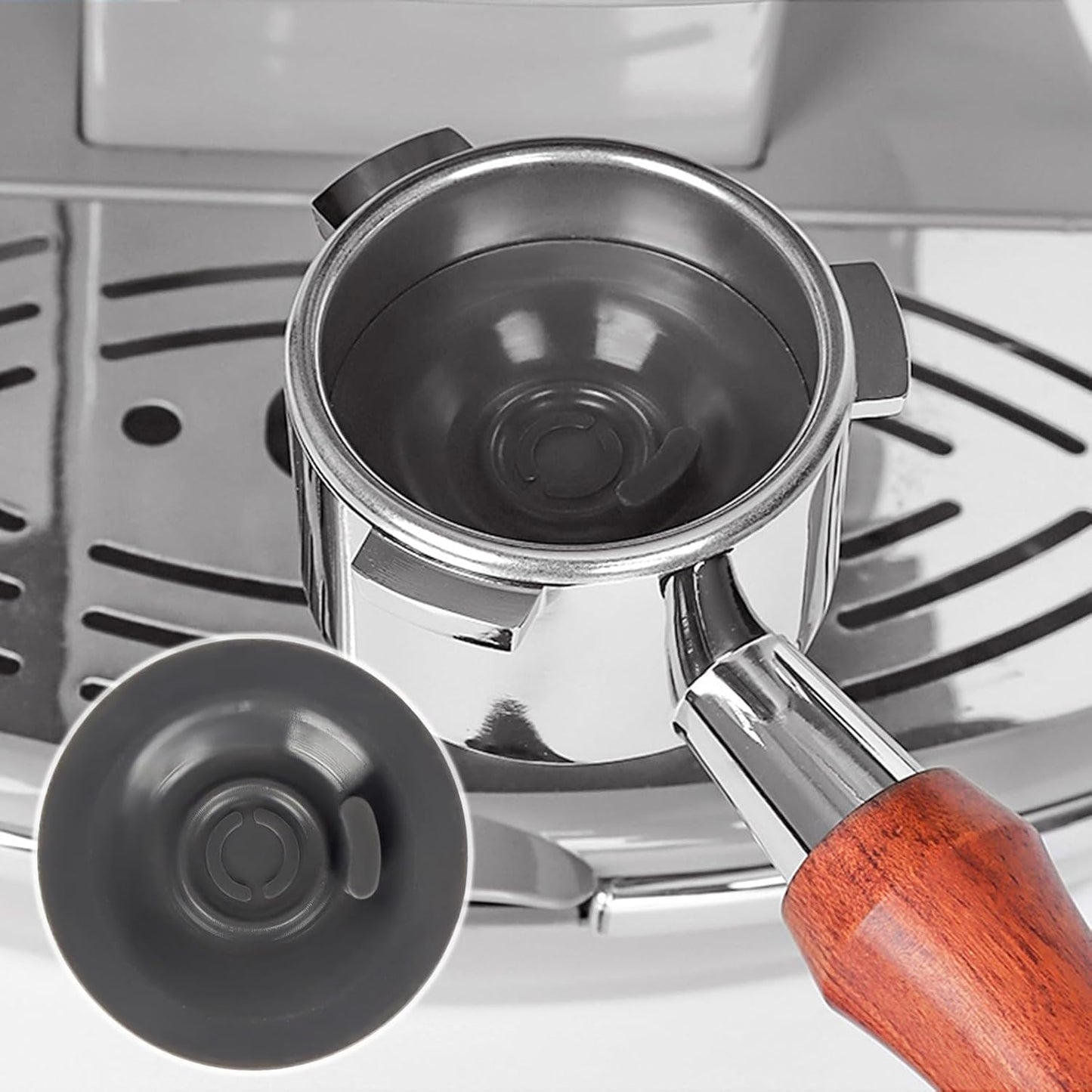 JJLFresheners 4Pcs Black Espresso Backflush Cleaning Disc For Breville Espresso Machines Coffee and Espresso Machine Cleaning Products (58mm)