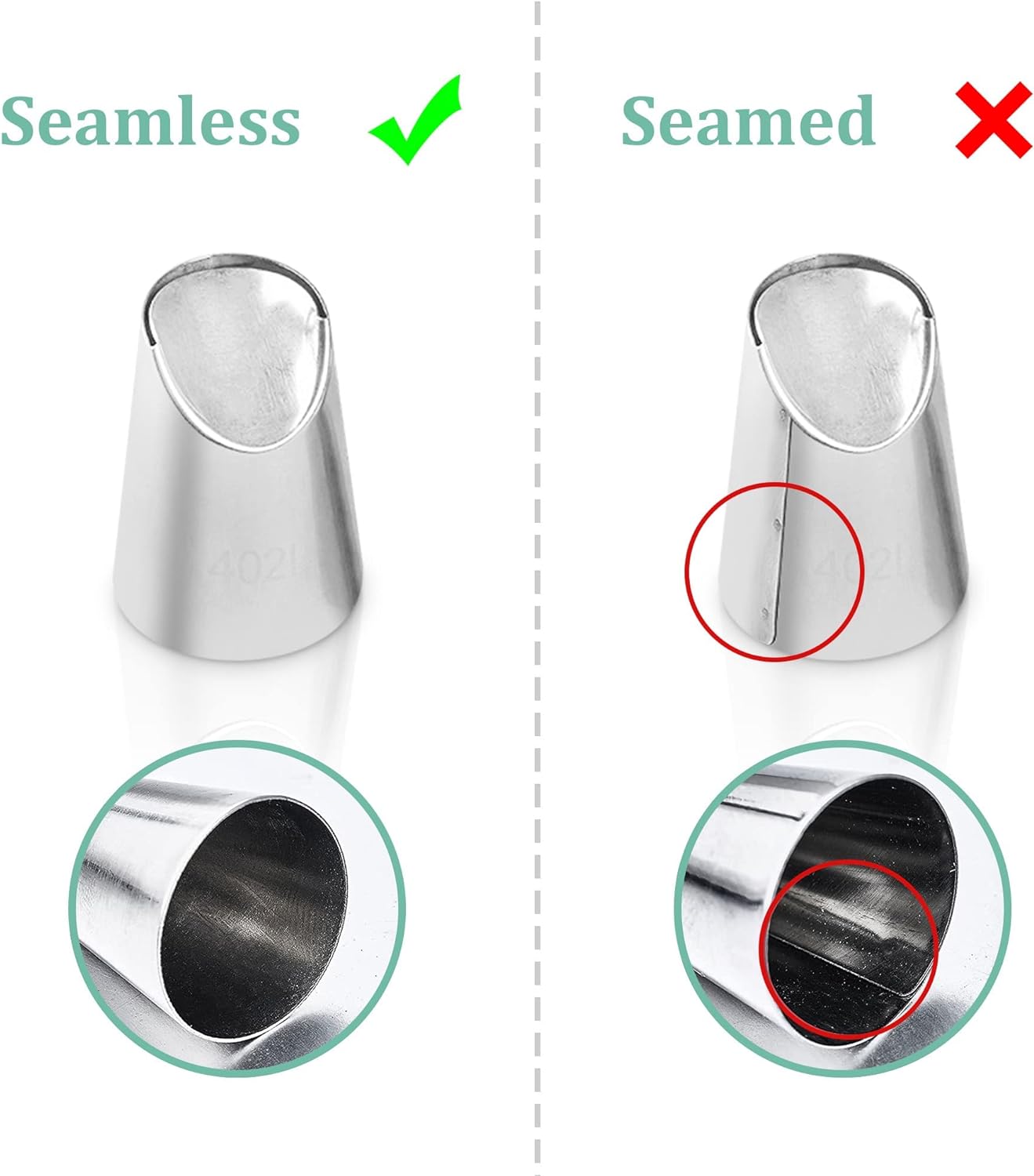 5 Pieces Rose Flower Piping Tips Set Cake Decorating Tips Icing Piping Nozzles Set Cupcake Decorating Kit Cupcake Pastry Tool