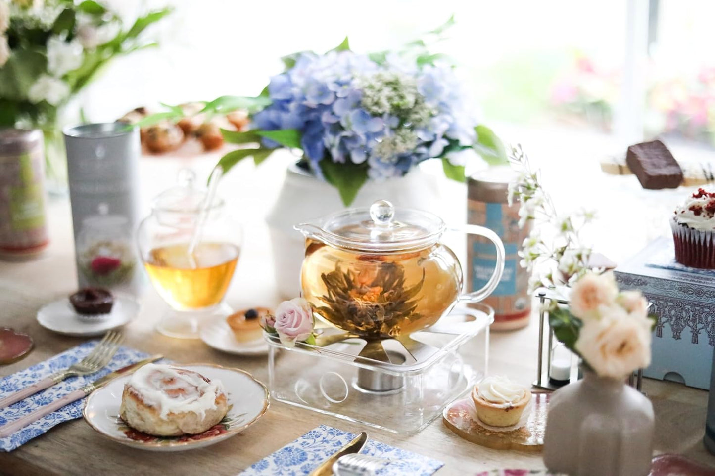 Teabloom Kyoto 2-in-1 Tea Kettle and Tea Maker – Glass Teapot with Removable Loose Tea Filter – Tea Connoisseur's Choice