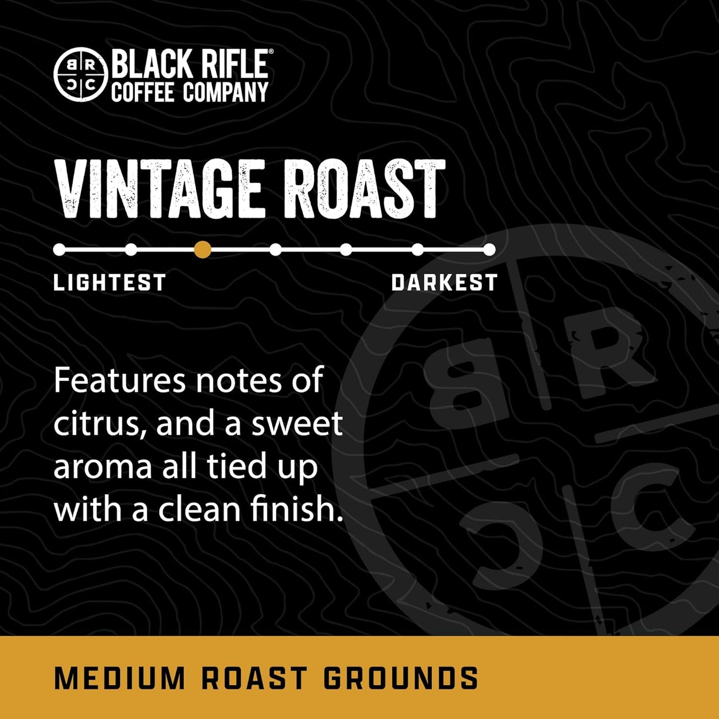 Black Rifle Coffee Company Ground Coffee Medium Roast - Roasted Blend Made from Pure Arabica Beans - Colombian & Brazilian Beans - Veteran Founded & American Made (Vintage Roast, 12oz Bag)
