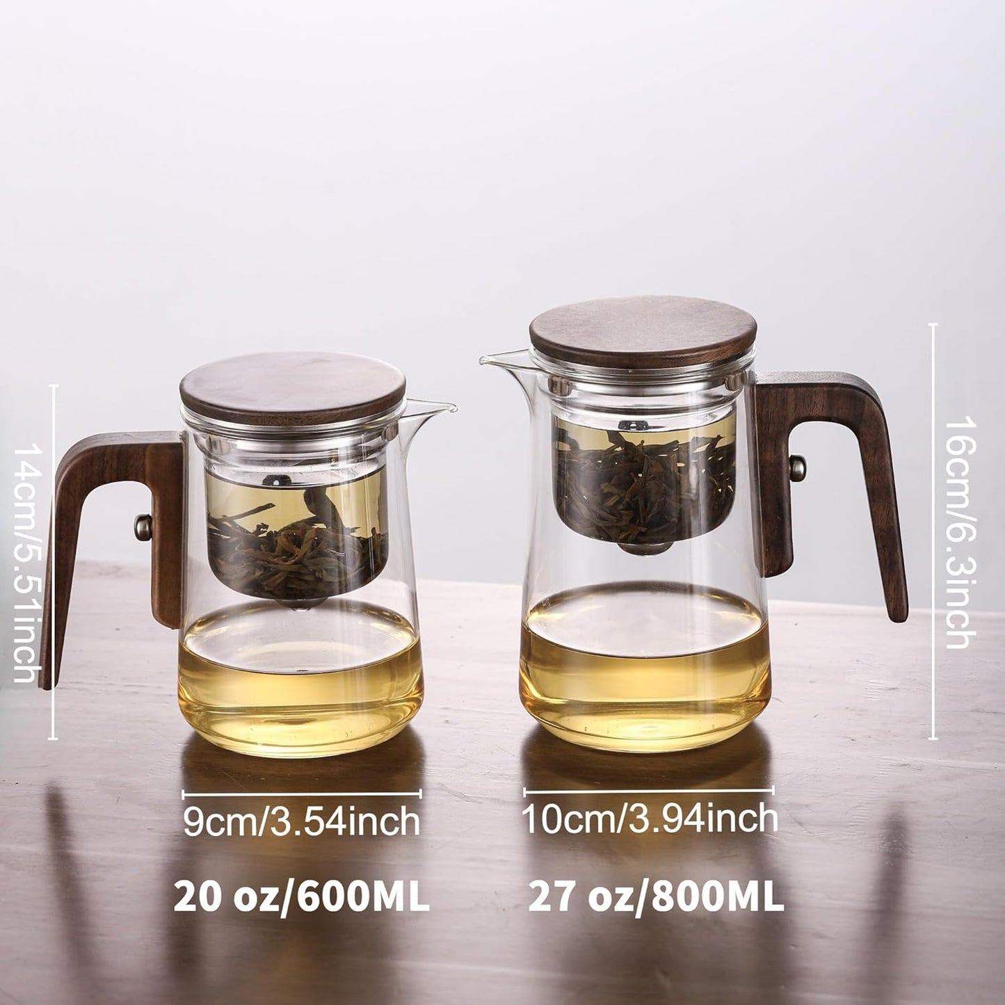 Enchanti Tea Pot, Magic Witchcraft Glass Tea Steepr, Detachable Loose Tea Glass Tea Infuser, Suitable for Black Tea,Ideal Gift forTea Lovers, 20 Ounces (about 600 ml)