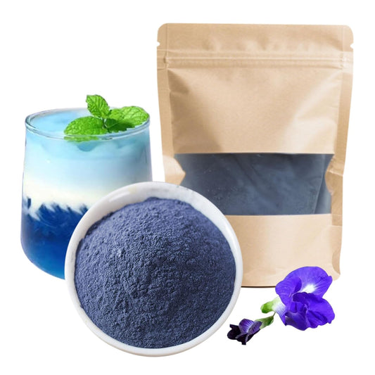 SXETBEAN Butterfly Pea Flower Powder | 3.5oz/100g Blue Food Coloring Powder | Butterfly Pea Powder for Cocktail, Smoothies, Baking | No Add Sugar