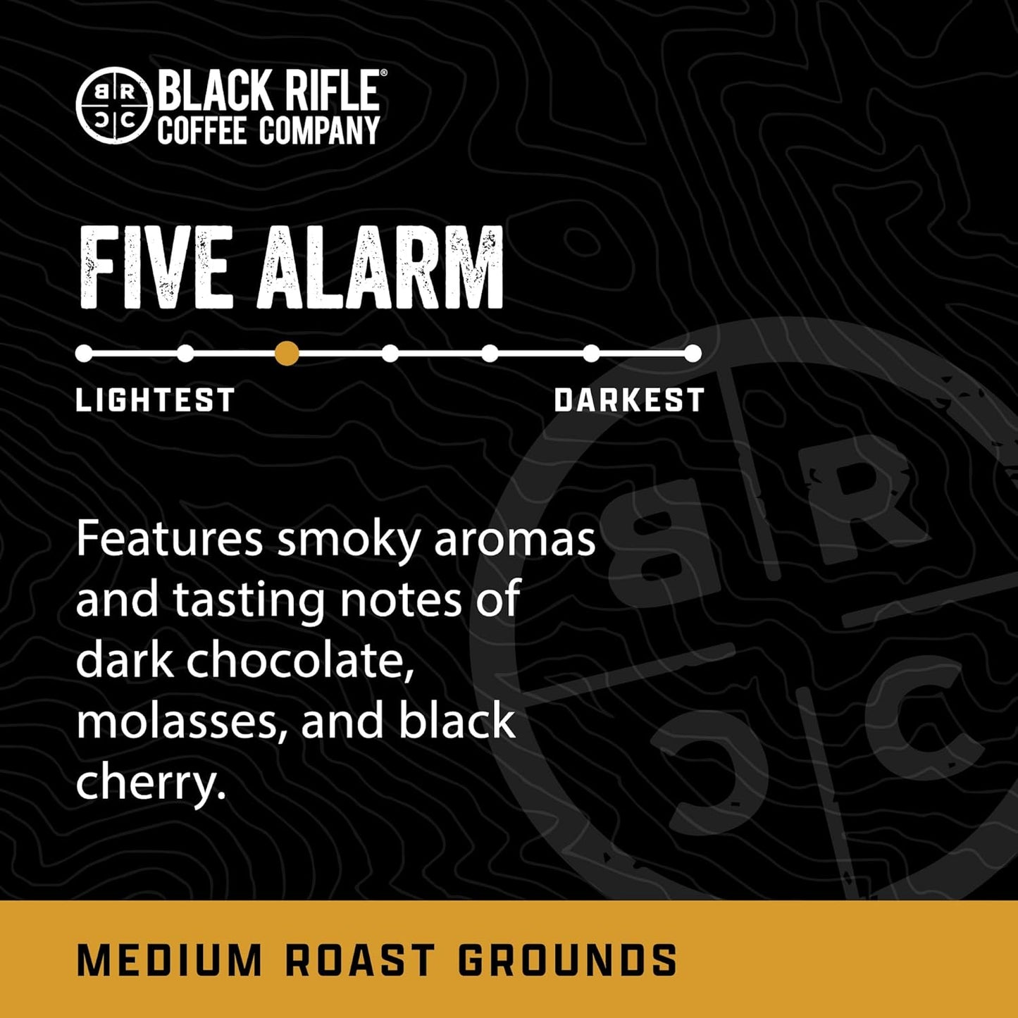 Black Rifle Coffee Company Ground Coffee Medium Roast - Roasted Blend Made from Pure Arabica Beans - Colombian & Brazilian Beans - Veteran Founded & American Made (Five Alarm, 12oz Bag)