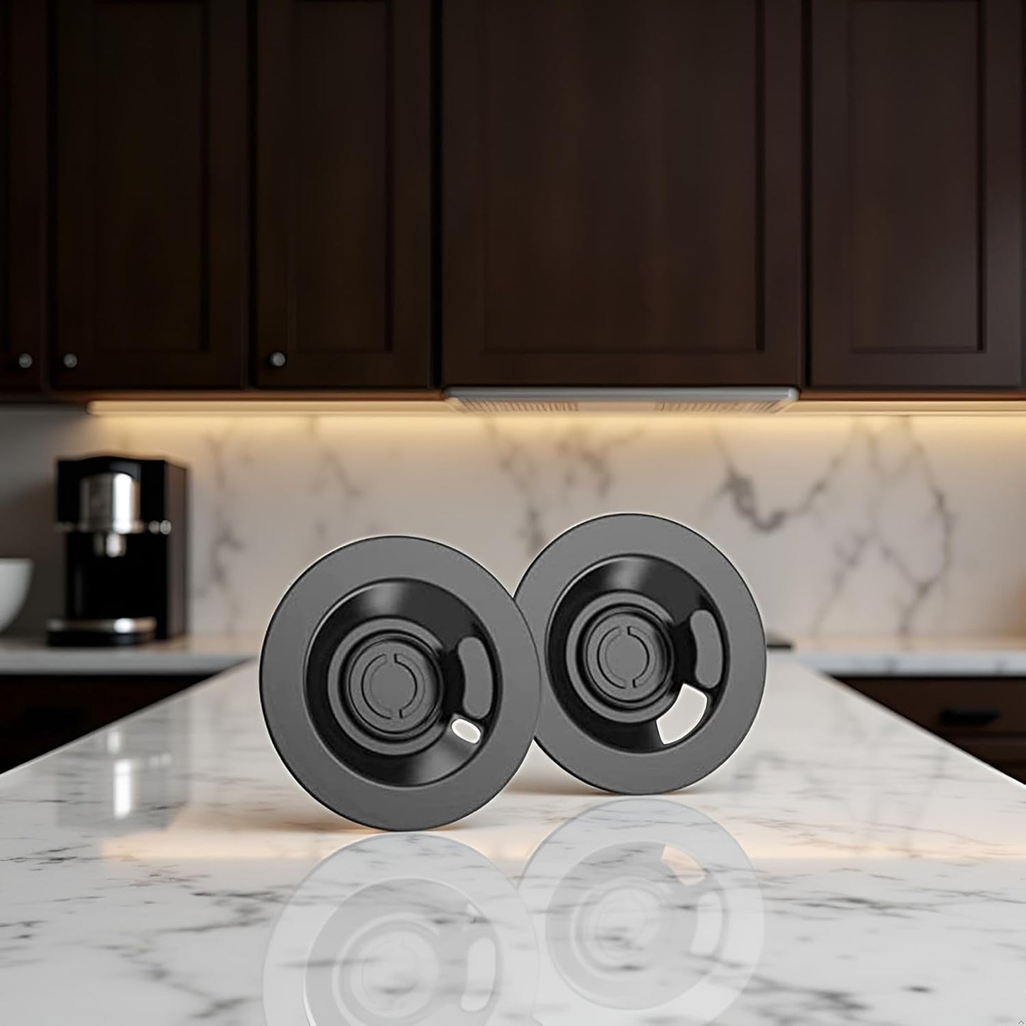 2Pcs Black Espresso Cleaning Disc for Select Espresso Machines,Accessories for Espresso Machine,Backflush Disc for Espresso Makers Comparable to Part Rubber Disks,Home and Kitchen (54mm)