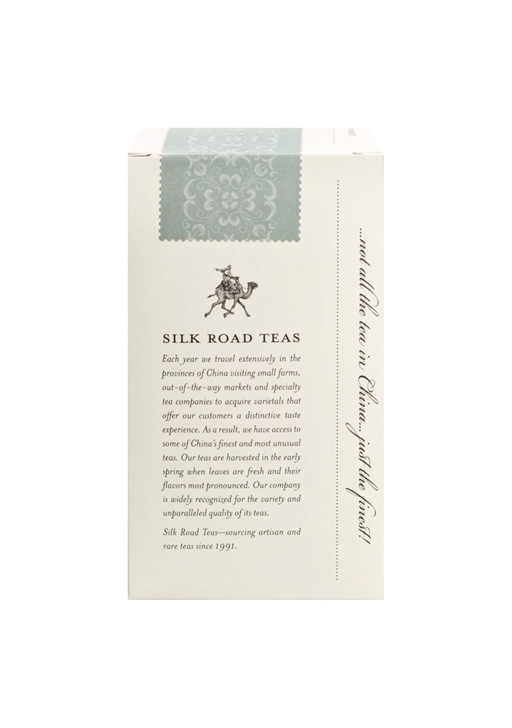 Silk Road Teas, Organic Jasmine Silver Tip Green Tea, Floral Aroma, Invigorating & Savory Flavors, 15 Tea Bags