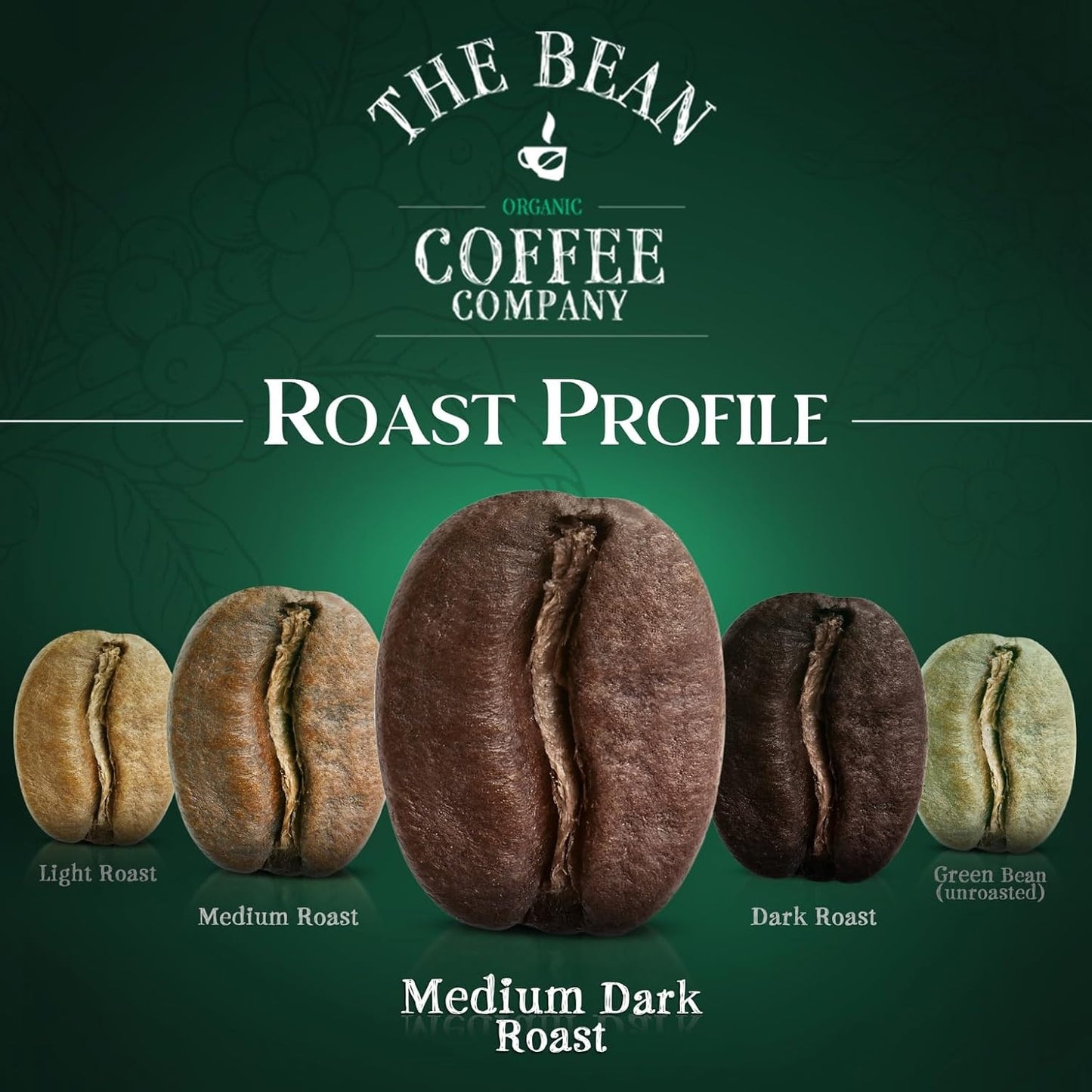 The Bean Organic Coffee Company Breakfast Blend, Medium Dark Roast, Ground Coffee, 5-Pound Bag,Café molido tostado organico
