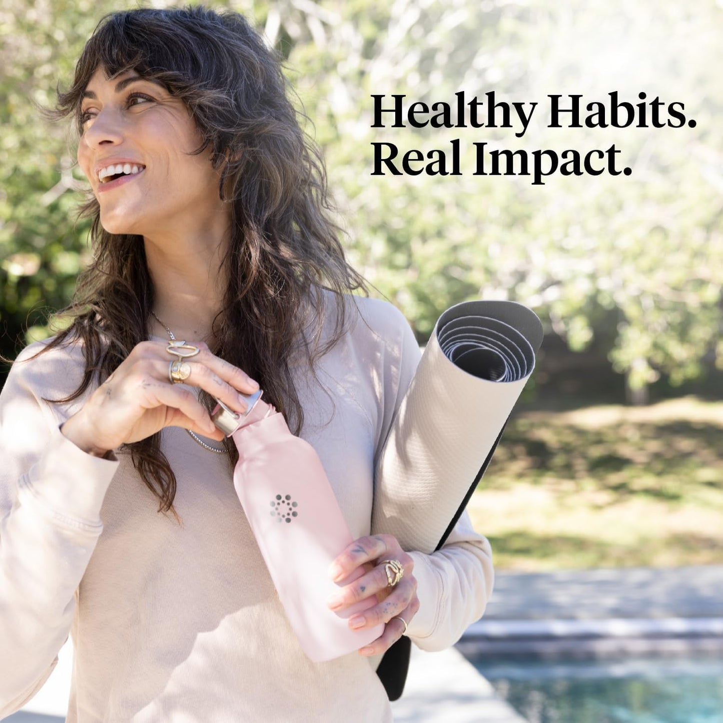 Lifefactory 20-Ounce Stainless Steel Vacuum-Insulated Sport Bottle, Desert Rose