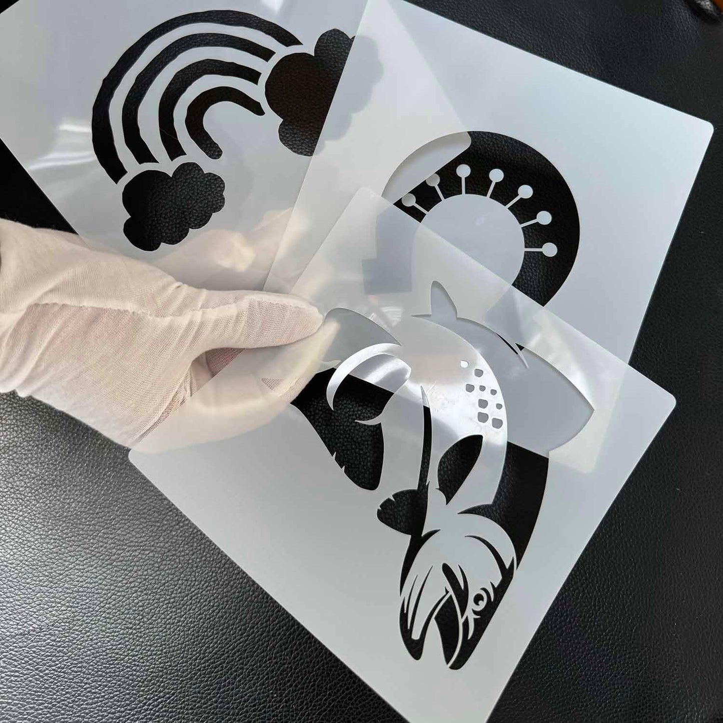 MAGJUCHE Lip Stencil 12 Inches, Reusable Kiss Stencil for Painting DIY Crafts Decor