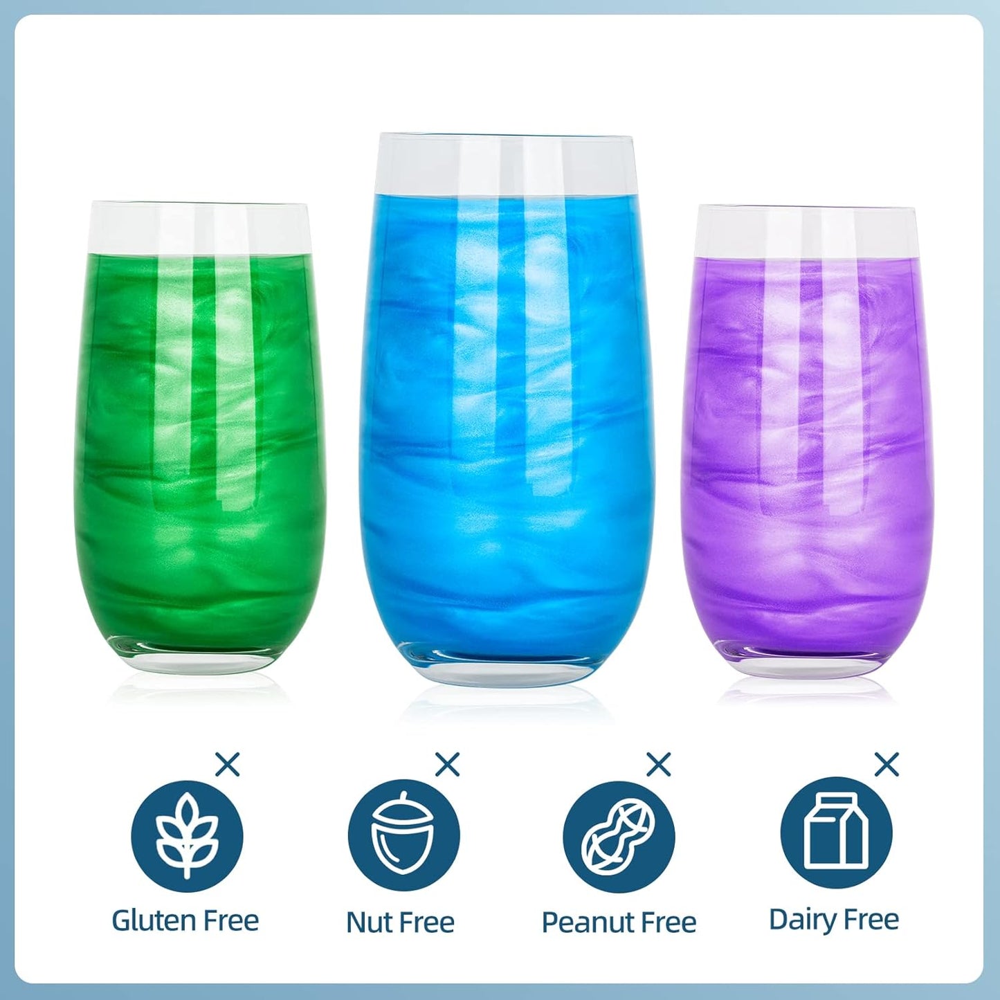 Edible Glitter - 10g Luster Dust Edible Food Grade Coloring Glitter for Cake Decorating, Baking, Drinks - Shimmer Dust Powder, Metallic Color Dusting Powder for Icing, Fondant, Candy, Cookie (White)