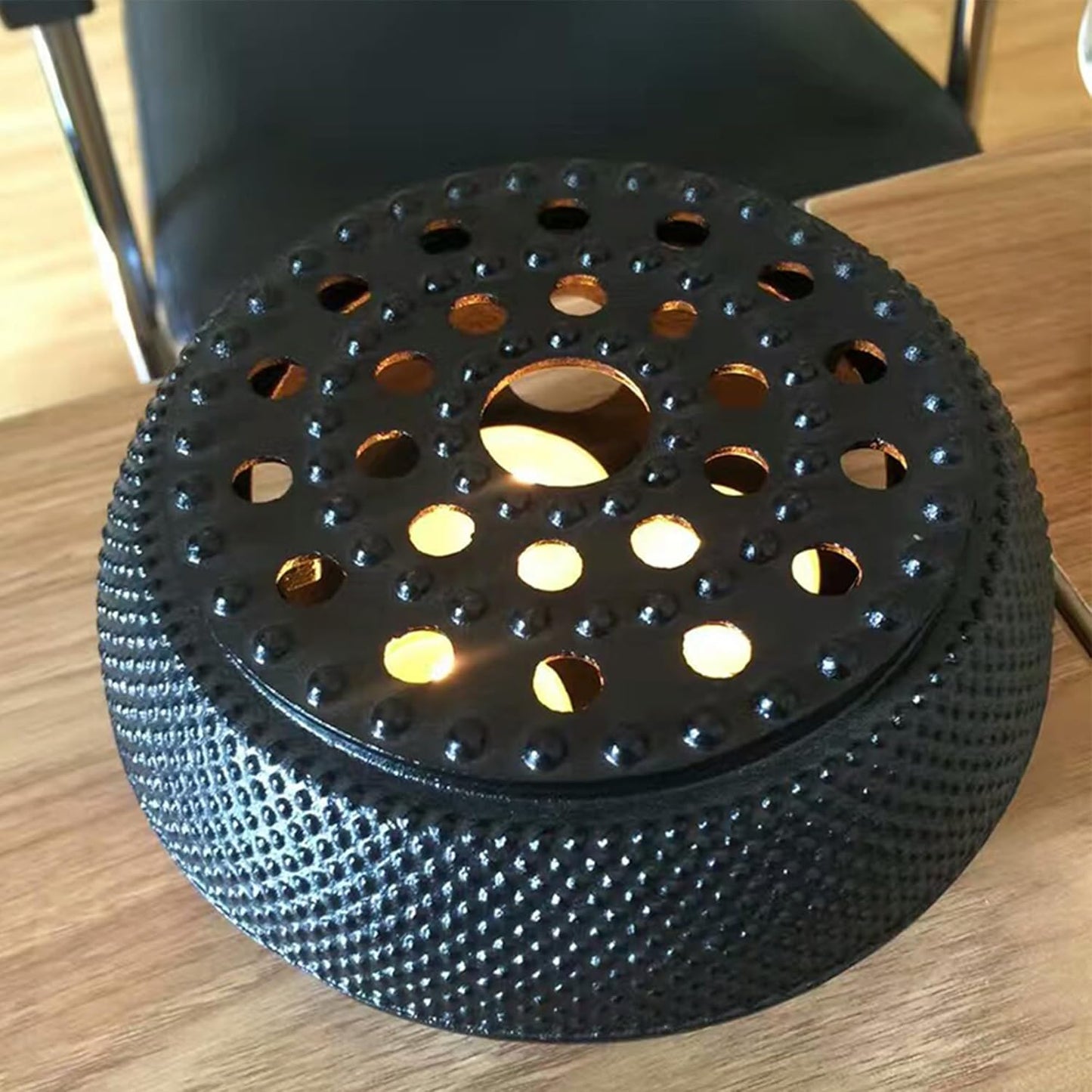 40.6oz Cast Iron Teapot Set with Cast Iron Warmer, Japanese Tetsubin Tea Kettle Set with Cups,Cast Iron Teapot with Stainless Steel Infuser and Enameled Interior for Stovetop Safe(1200ml)