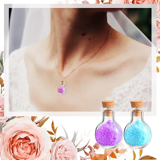 Zhehao 100 Pcs 2 ml Mini Glass Bottles Jars with Cork Stoppers Small Wishing Bottle Tiny Jars with Cork Mini Potion Bottles Clear Drifting Bottle for Wedding Birthday Party DIY Crafts Supplies