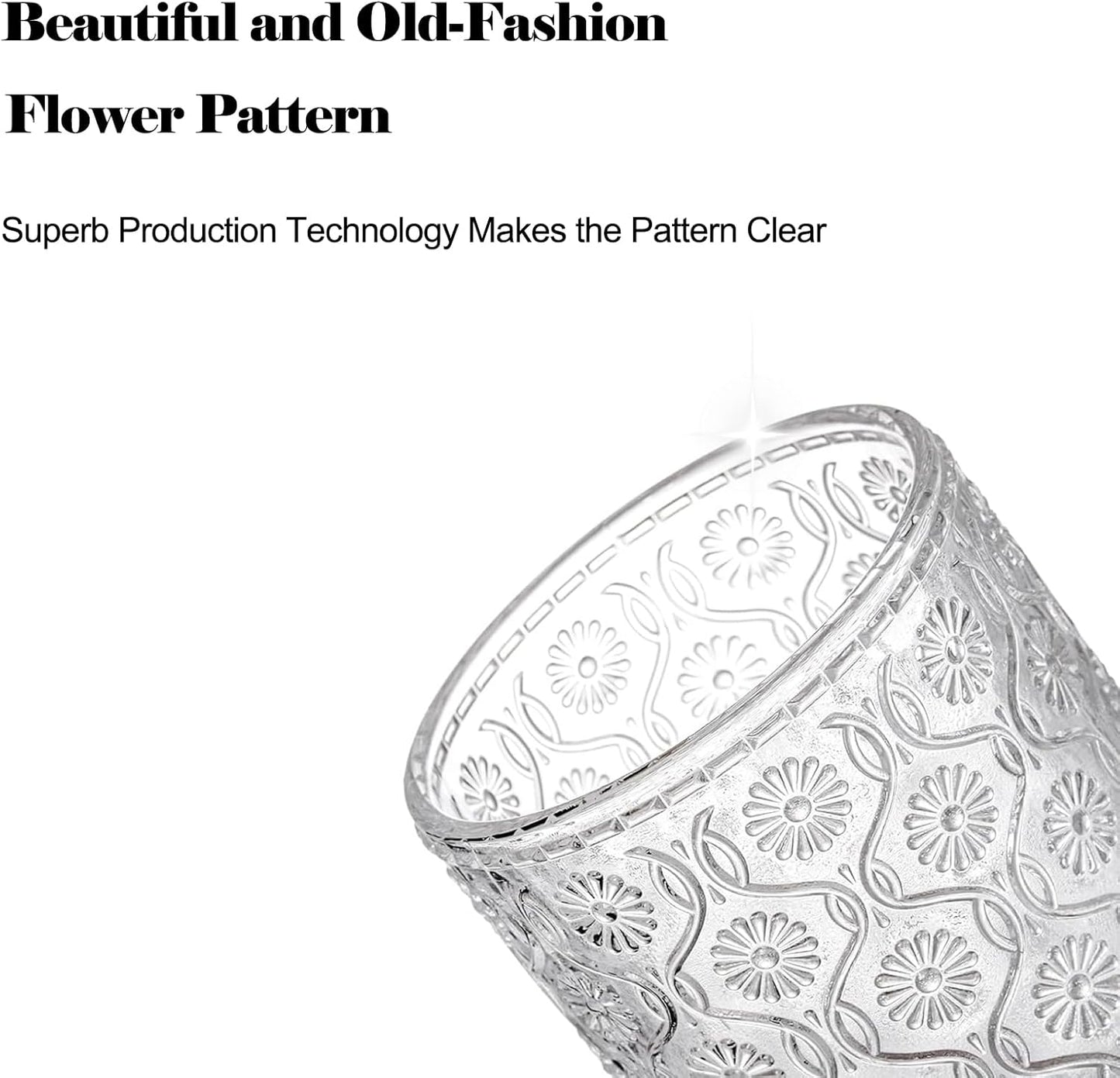 2 Pack of Glass Cups, 12 OZ Clear Glass Tumbler with Lid & Straw, Glass Iced Coffee Cup with Lids, Drinking Glasses Cups for Coffee, Juice, Tea, Cocktail