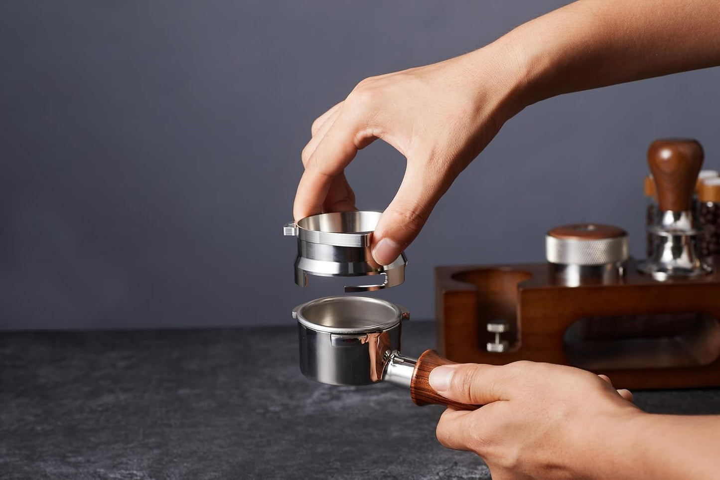 Stainless Steel dosing Funnel for Breville 54mm Espresso Machines Good-Work with portafilter