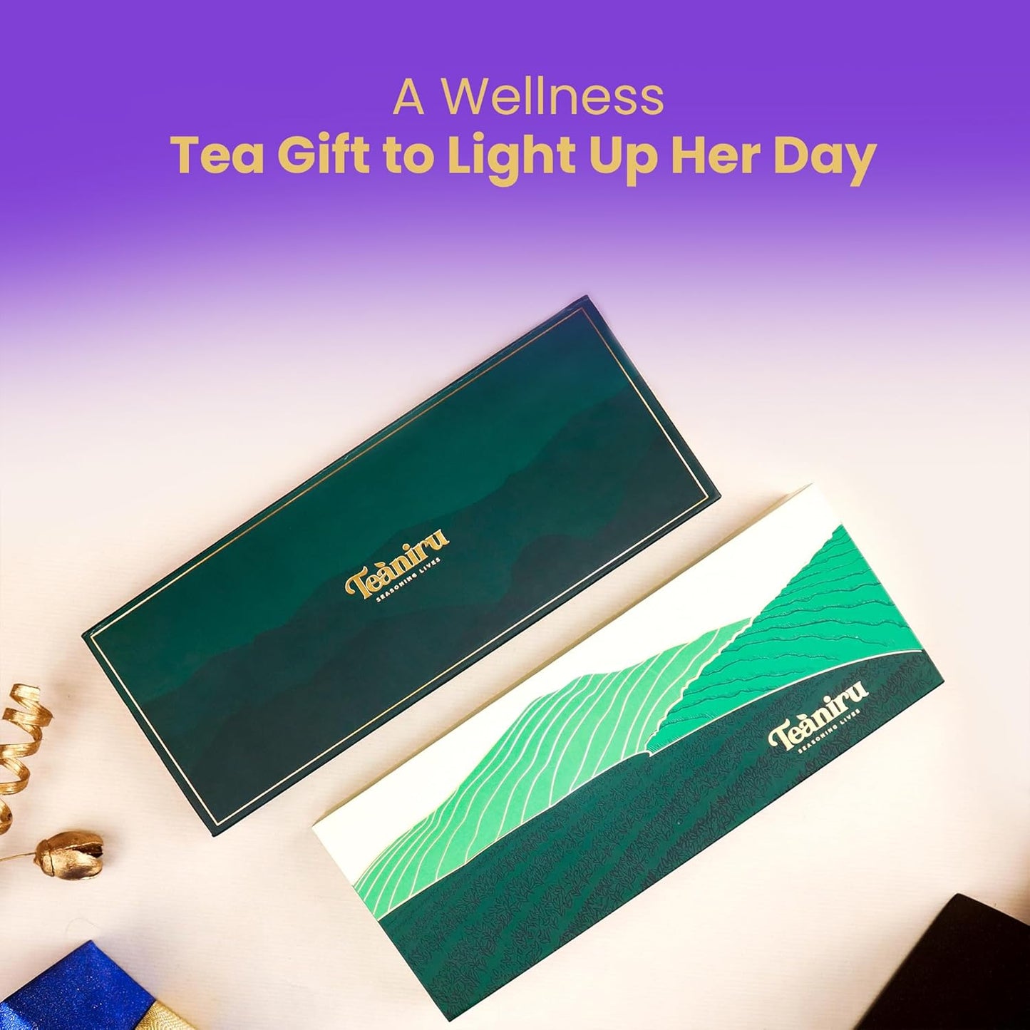 Teaniru, Gourmet Tea Collection – 6 Flavored Loose Leaf Set | 100% Pure Leaf with Real Ingredients | Gluten Free Tea – Brew it Hot or Cold, Serves up to 200 Cups | Gourmet Gift Sets for Him/Her