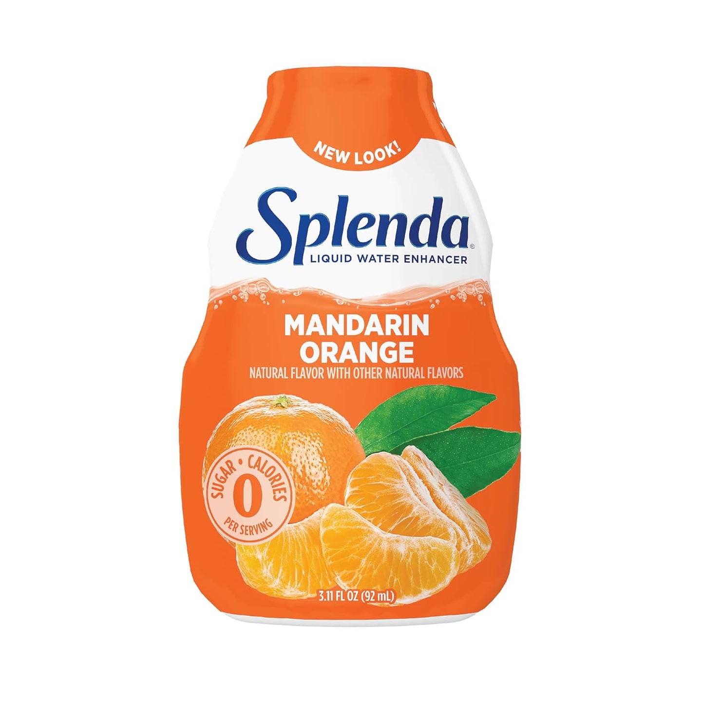 SPLENDA Liquid Water Enhancer Drops, Sugar Free, Zero Calorie, Natural Flavor, Concentrated Drink Mix, 3.11 Fl Oz Each Bottle (Mandarin Orange, 1 Pack)
