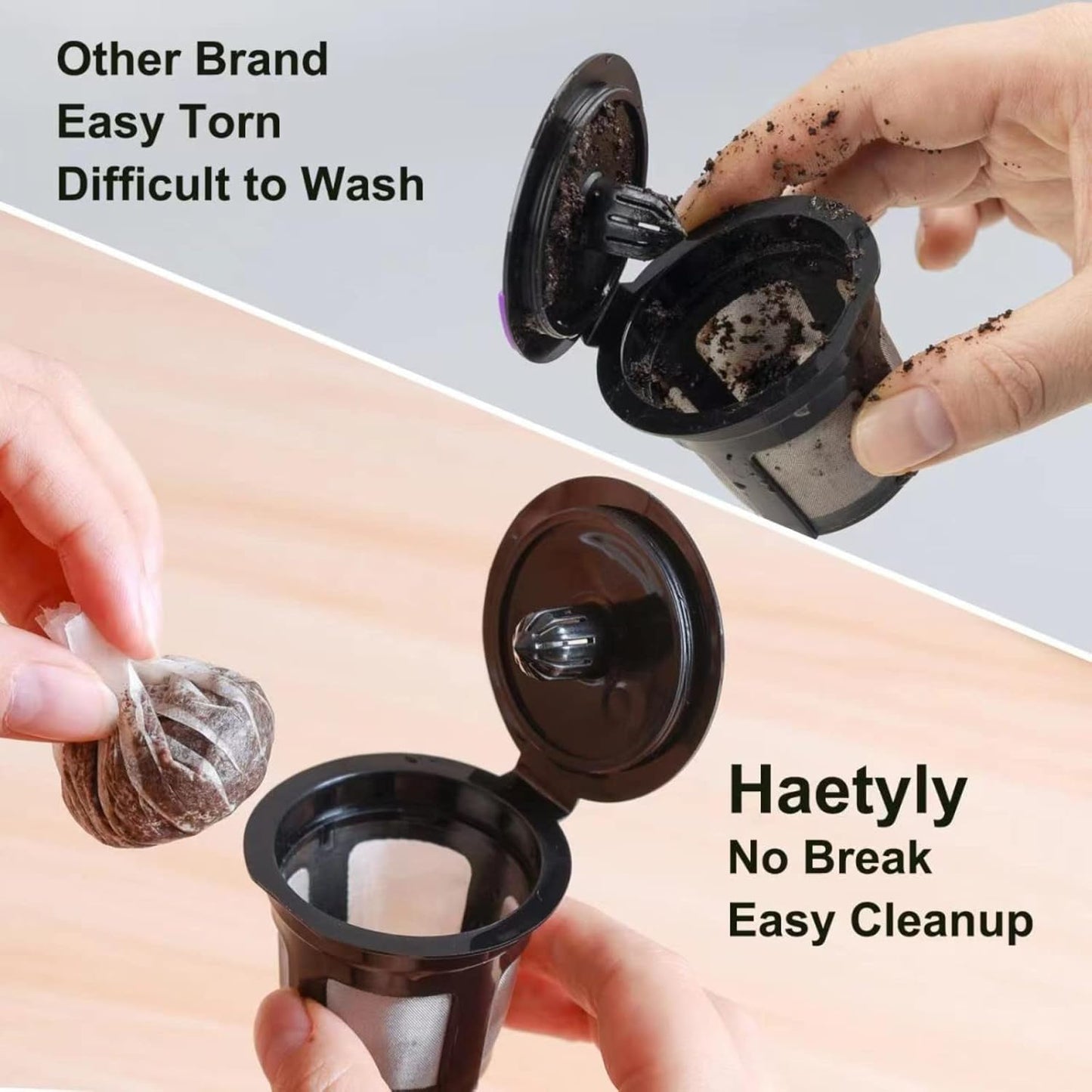 2 Pack Reusable K Cups with 200 Count Disposable Coffee Coffee Paper Filter Compatible with Keurig Single Serve 1.0 and 2.0 Coffee Makers