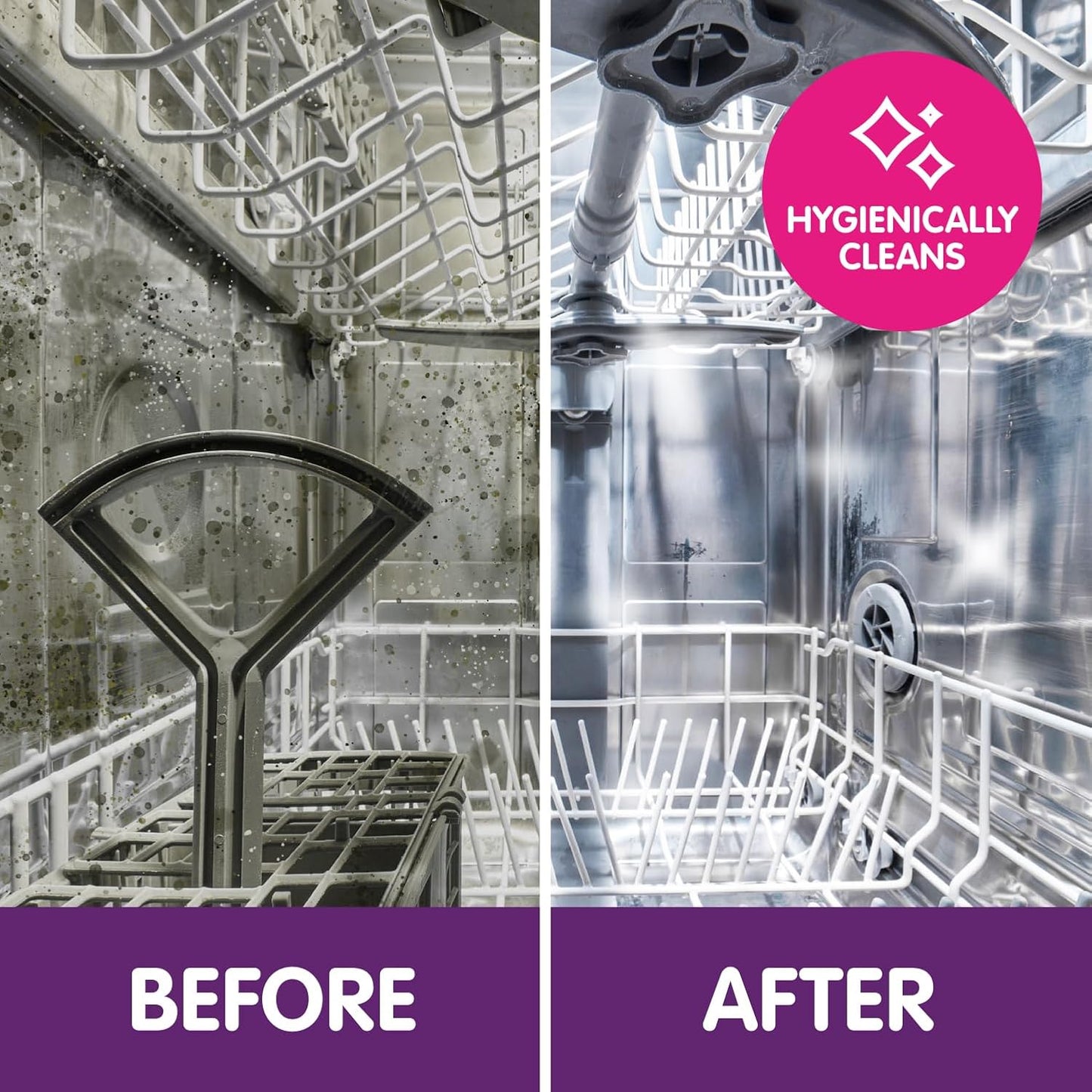 Vamoosh 6-in-1 Dishwasher Cleaner | Natural Citric Acid Cleaning Formula | Limescale Removal | Grease Elimination | Eco-Friendly | Made in the UK | 50g (Pack of 15)