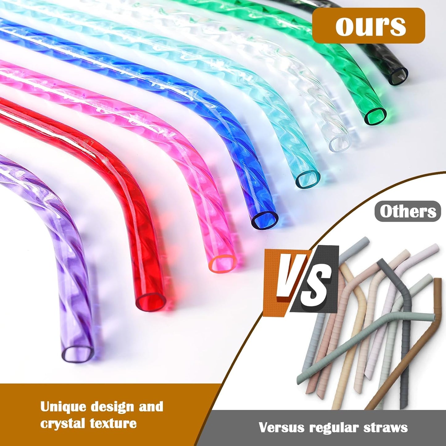 Reusable Straws for Stanley Cup Replacement,12 Inch Plastic Long Straw for 40 30 oz Tumbler,Colorful Hard Drinking Straws for Stanley,10mm Large Wide Water Bottle Straw for Stanley Cup Accessories