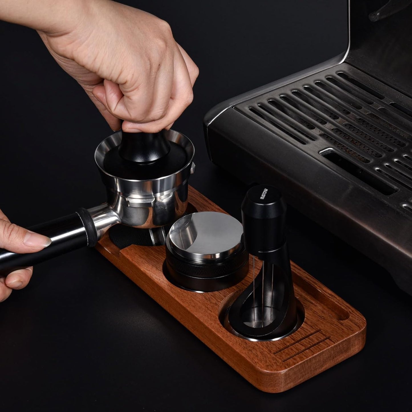 54mm Magnetic Dosing Funnel V2, MATOW Stainless Steel Espresso Dosing Ring with 8 Magnets Compatible with Breville 54mm Portafilter