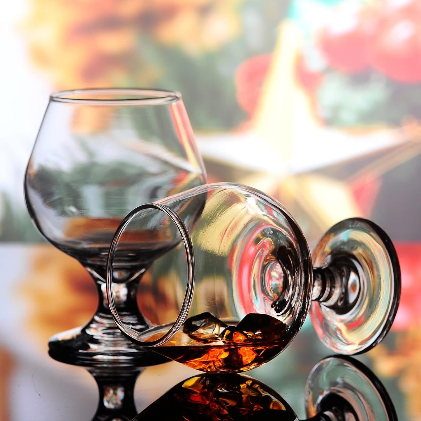 Shot Glasses - 6pc Set, 8.8oz Clear Cute Glass Snifters Perfect for Tasting Brandy