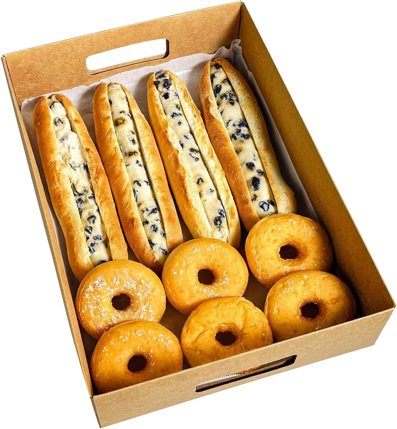 12-Pack 13" X 9" X 3" Brown Blyss Cookie Crate,Sturdy Cookie Serving Tray Great for Party Platters,Natural Kraft Paper Cardboard Tray use for Packaging and Hold Cookies,Take Out Container,Pack of 12